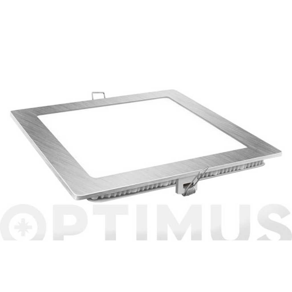 DOWNLIGHT LED EMPOTRAR CUADRADO PLATA LUZ FRIA 1800LM 18W