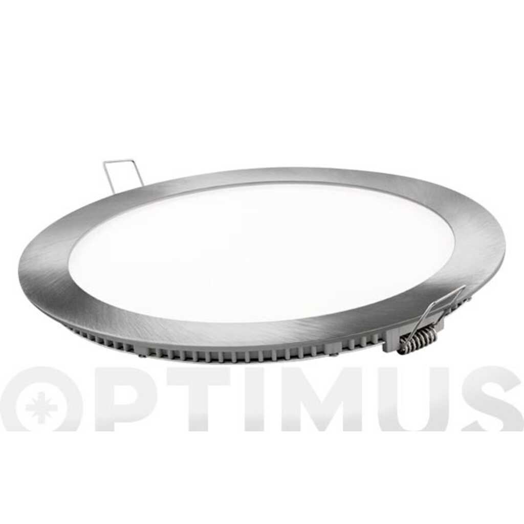 DOWNLIGHT LED EMPOTRAR REDONDO PLATA LUZ FRIA 1800LM 18W