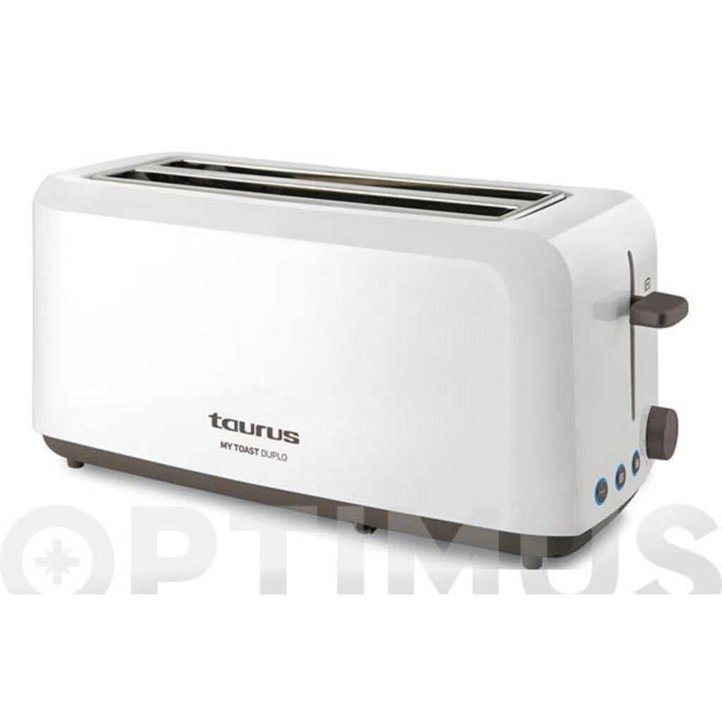 TOSTADOR DOS RANURAS LARGAS MYTOAST DUPLO BLANCO 1450W