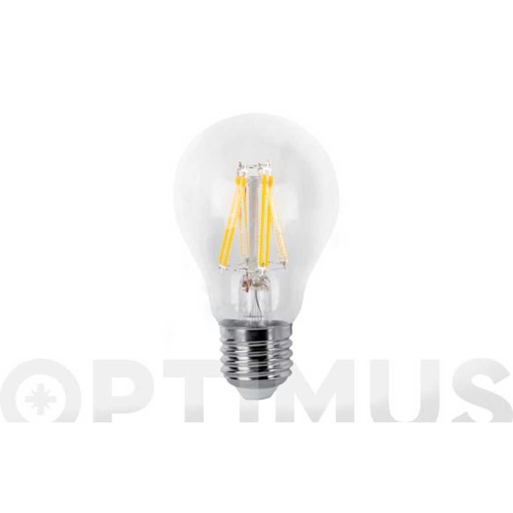 BOMBILLA LED FILAMENTO ESTANDAR E27 LUZ CALIDA 800LM 8W