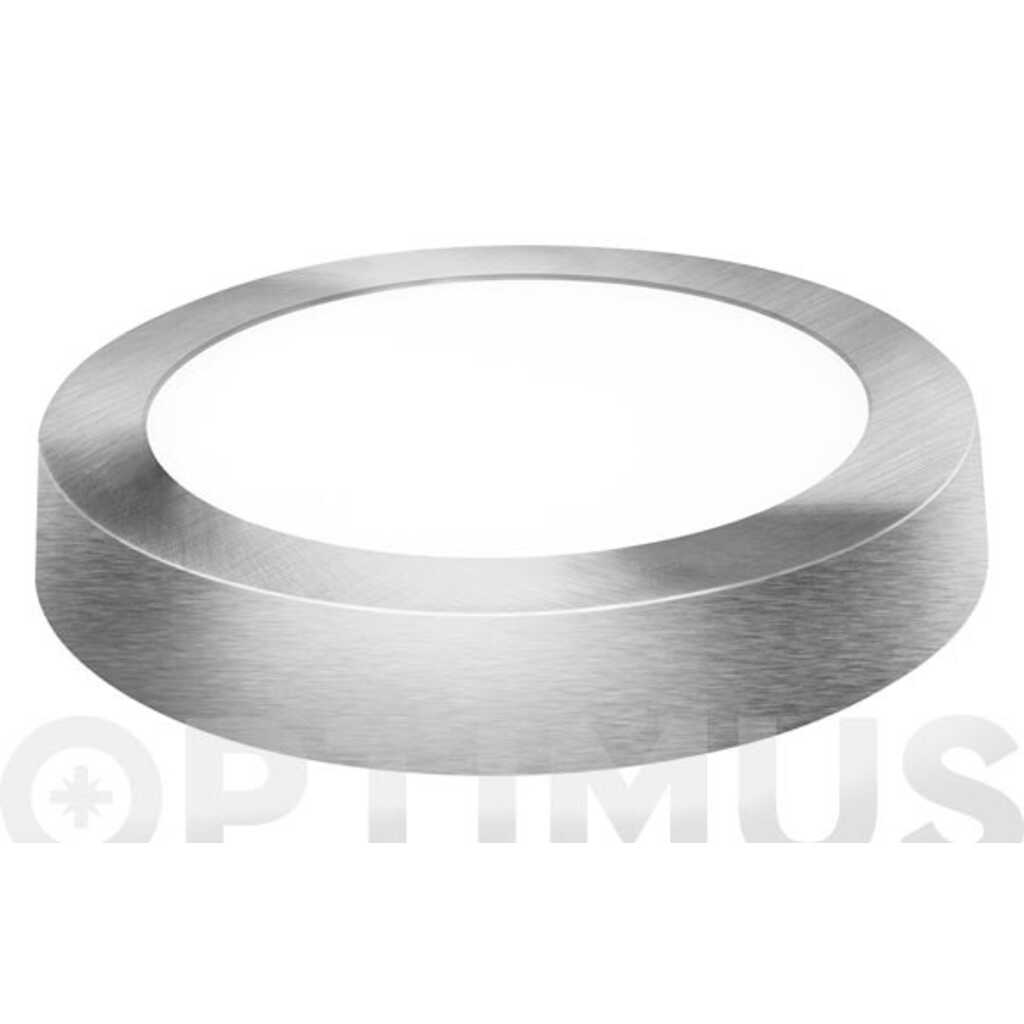 DOWNLIGHT LED SUPERFICIE REDONDO PLATA LUZ FRIA 1800LM 18W