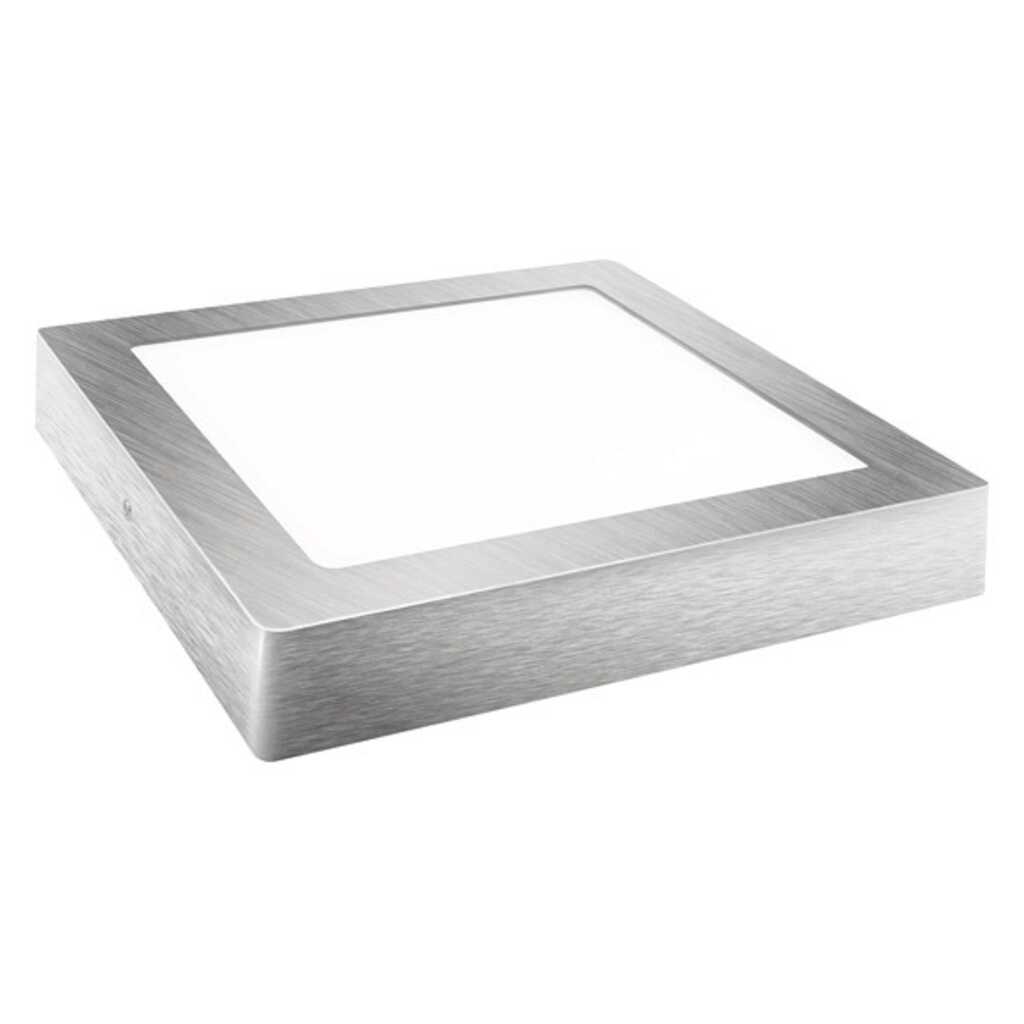 DOWNLIGHT LED SUPERFICIE CUADRADO PLATA LUZ FRIA 1800LM 18W