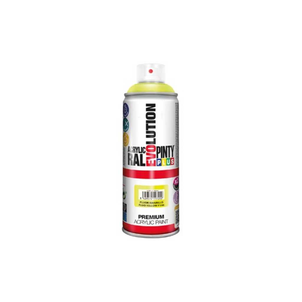 PINTURA SPRAY ACRILICA EVOLUTION FLUORESCENTE 520 CC F146 AMARILLO