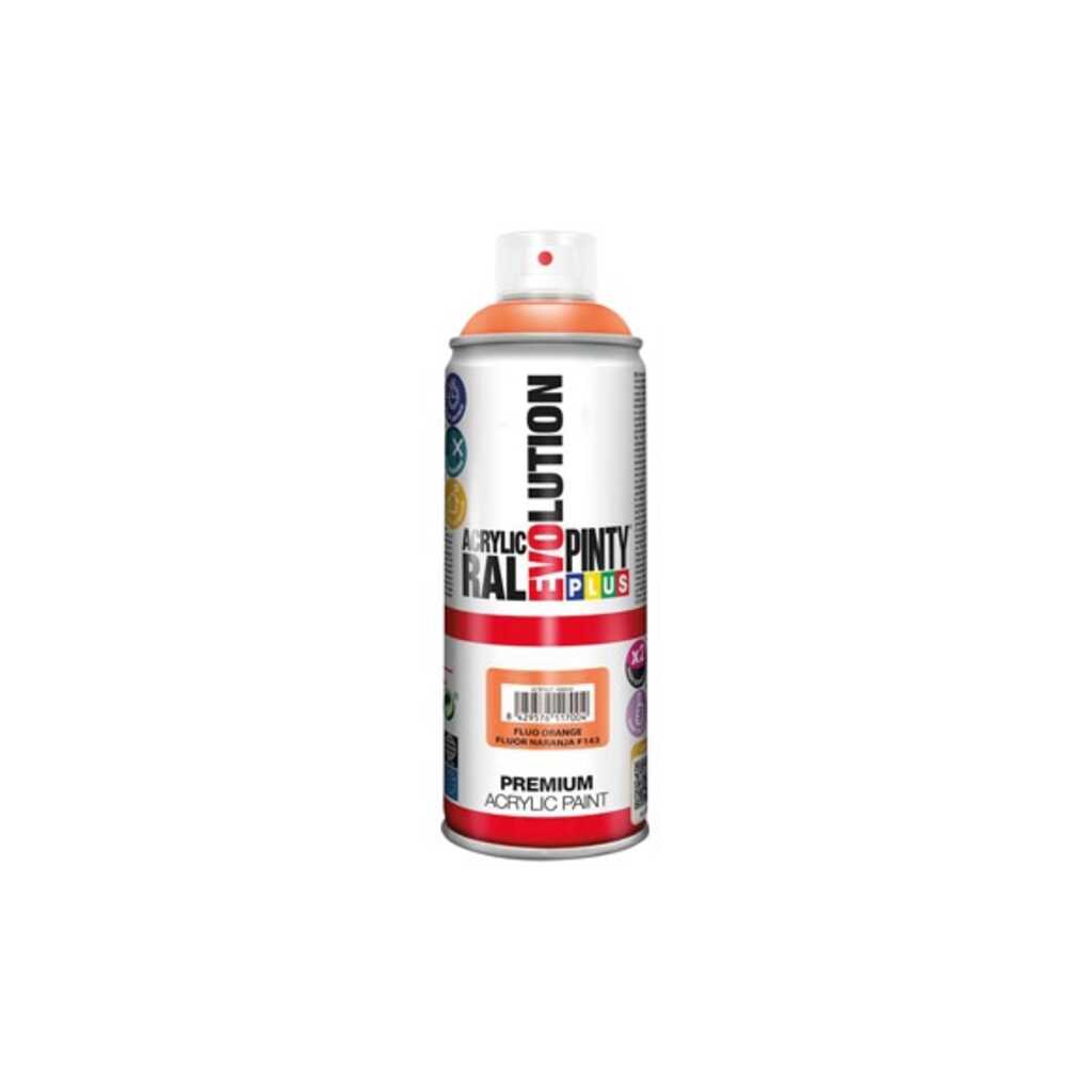 PINTURA SPRAY ACRILICA EVOLUTION FLUORESCENTE 520 CC F143 NARANJA