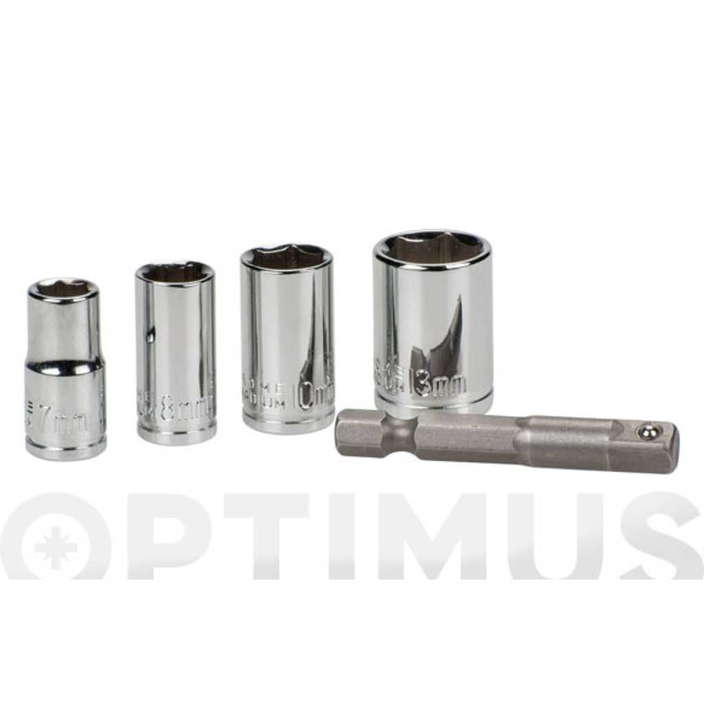 VASOS + ADAPTADOR PARA TALADRO JUEGO 5 PIEZAS