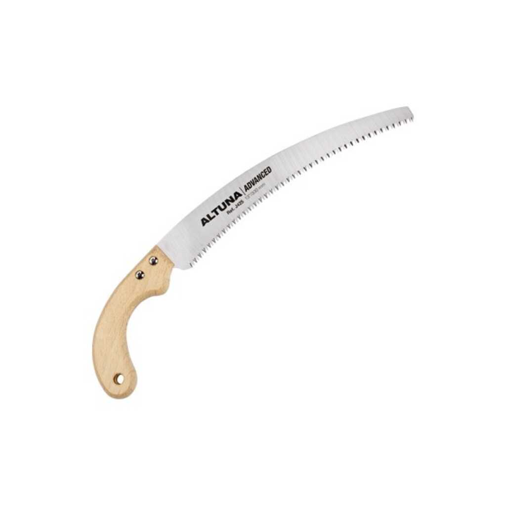 SERRUCHO DE PODA CURVO DENTADO JAPONES MANGO MADERA 330 MM + FUNDA