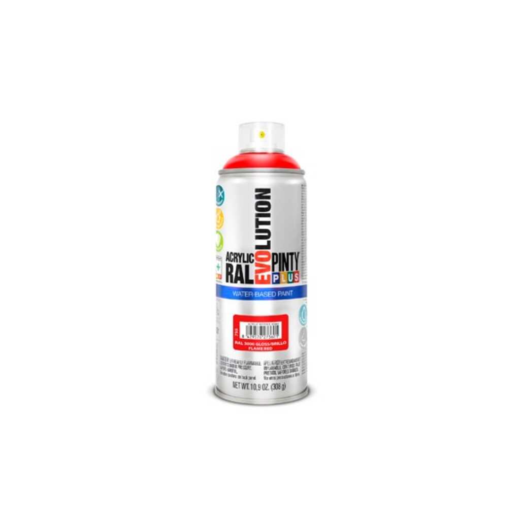 PINTURA SPRAY AL AGUA EVOLUTION WATER BASED 520 CC RAL 3000 ROJO VIVO BRILLO