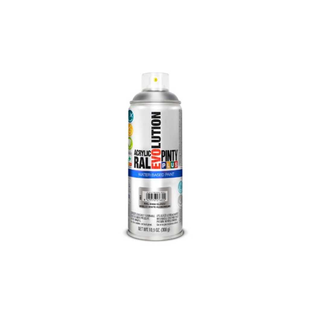 PINTURA SPRAY AL AGUA EVOLUTION WATER BASED 520 CC RAL 9006 ALUMINIO BLANCO METAL