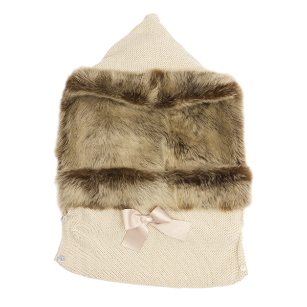 SACO INVIERNO MERINO CON PELO NATURAL VISON  UNICA VISON