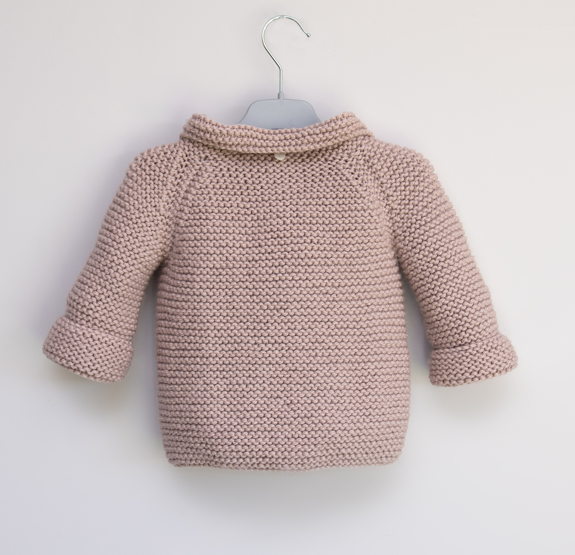 ABRIGO CAPUCHA MERINO PELO NATURAL BOLSILLOS ROSA EMPOLVADO 4