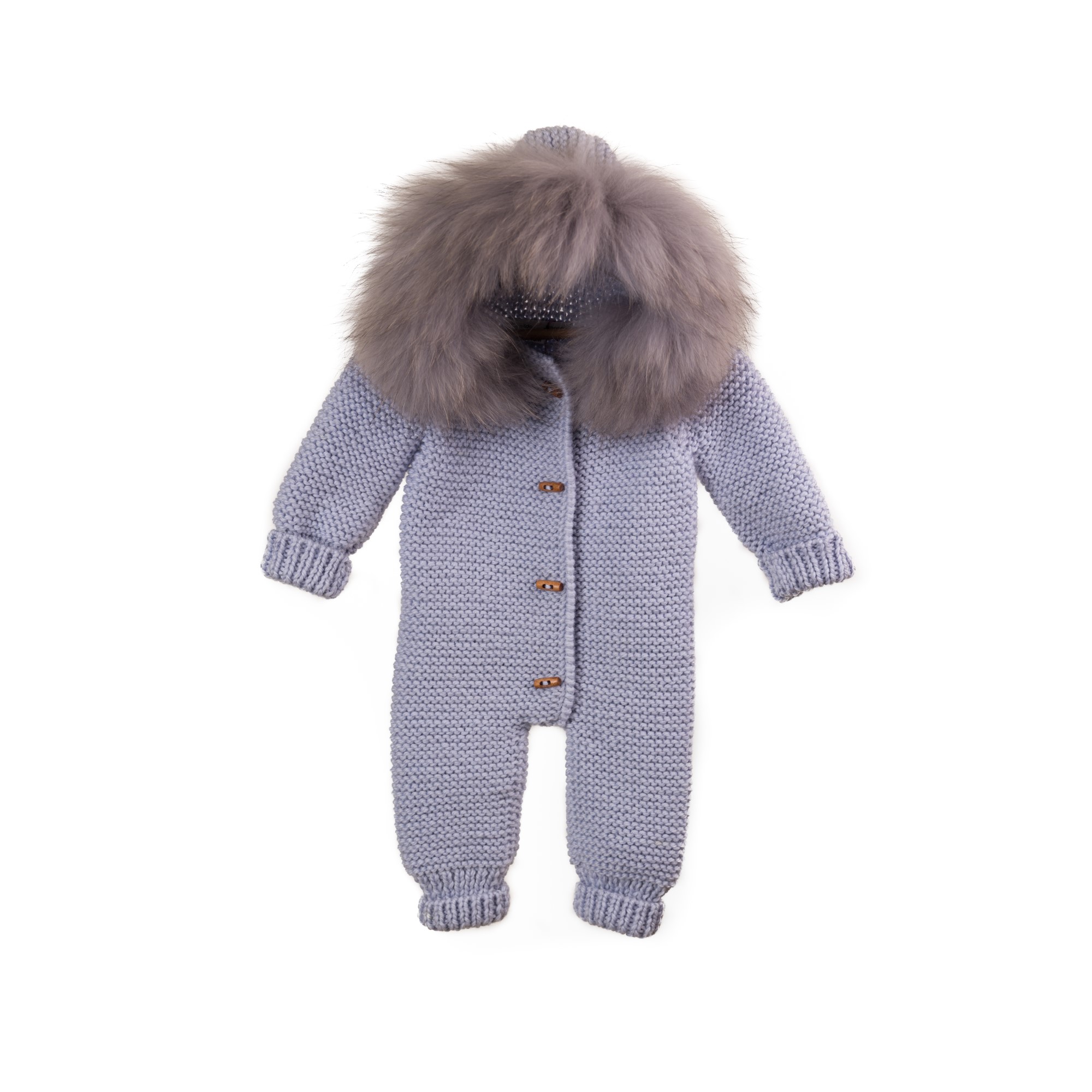 BUZO MERINO PLUS CELESTE  PELO NATURAL CELESTE