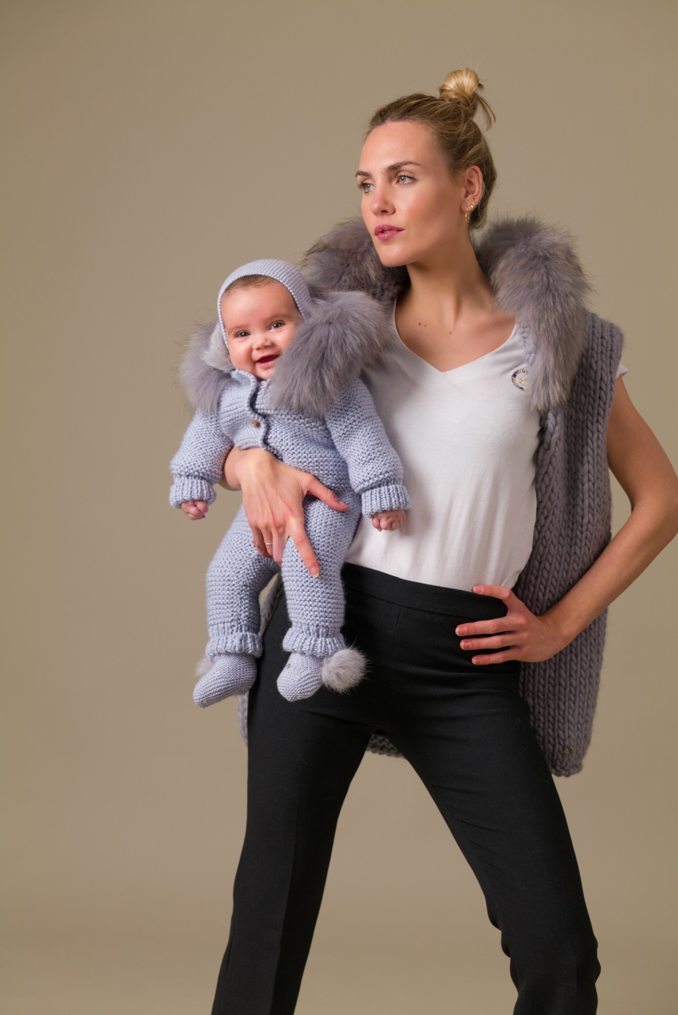 BUZO MERINO PLUS CELESTE  PELO NATURAL CELESTE 3