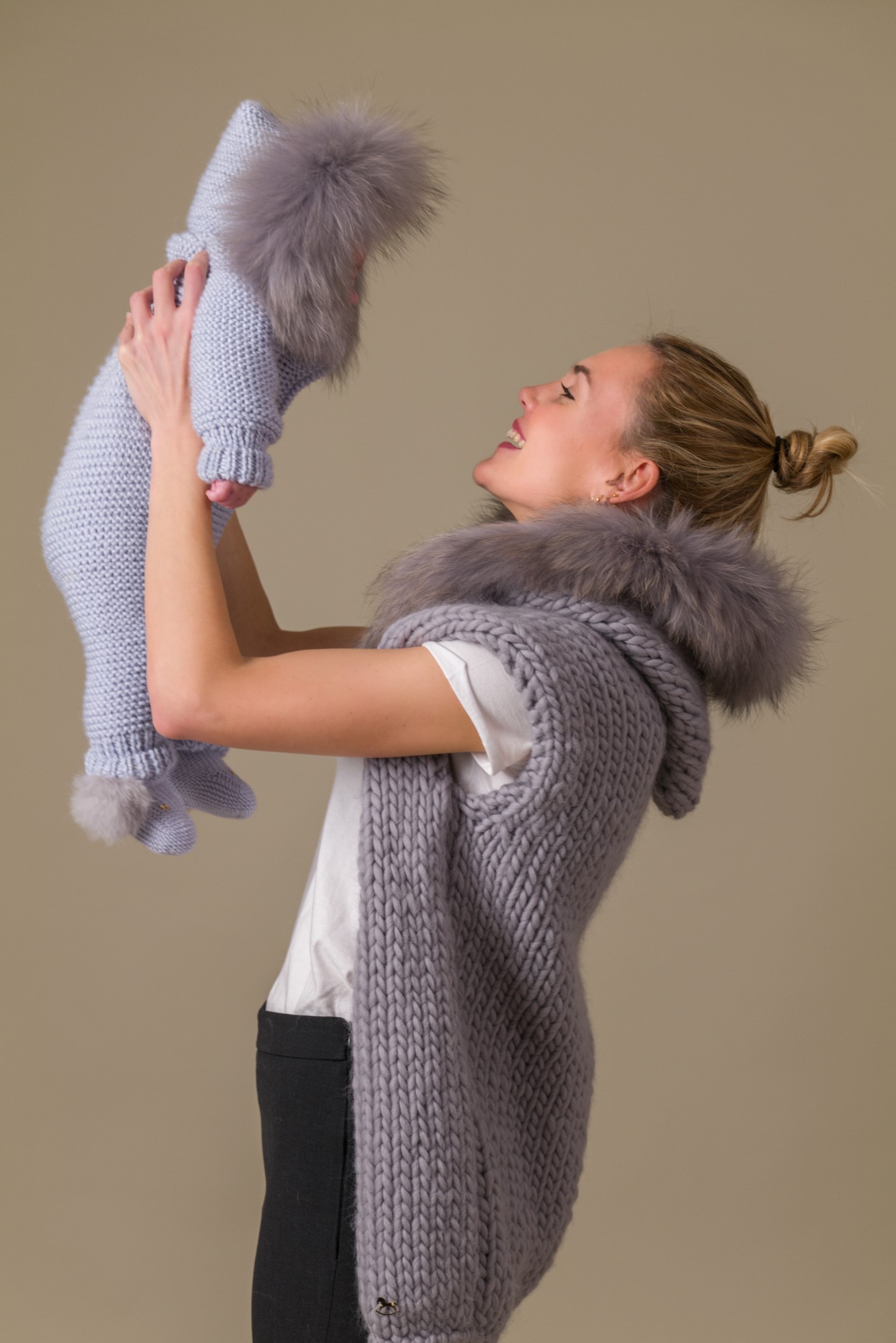 BUZO MERINO PLUS CELESTE  PELO NATURAL CELESTE 4