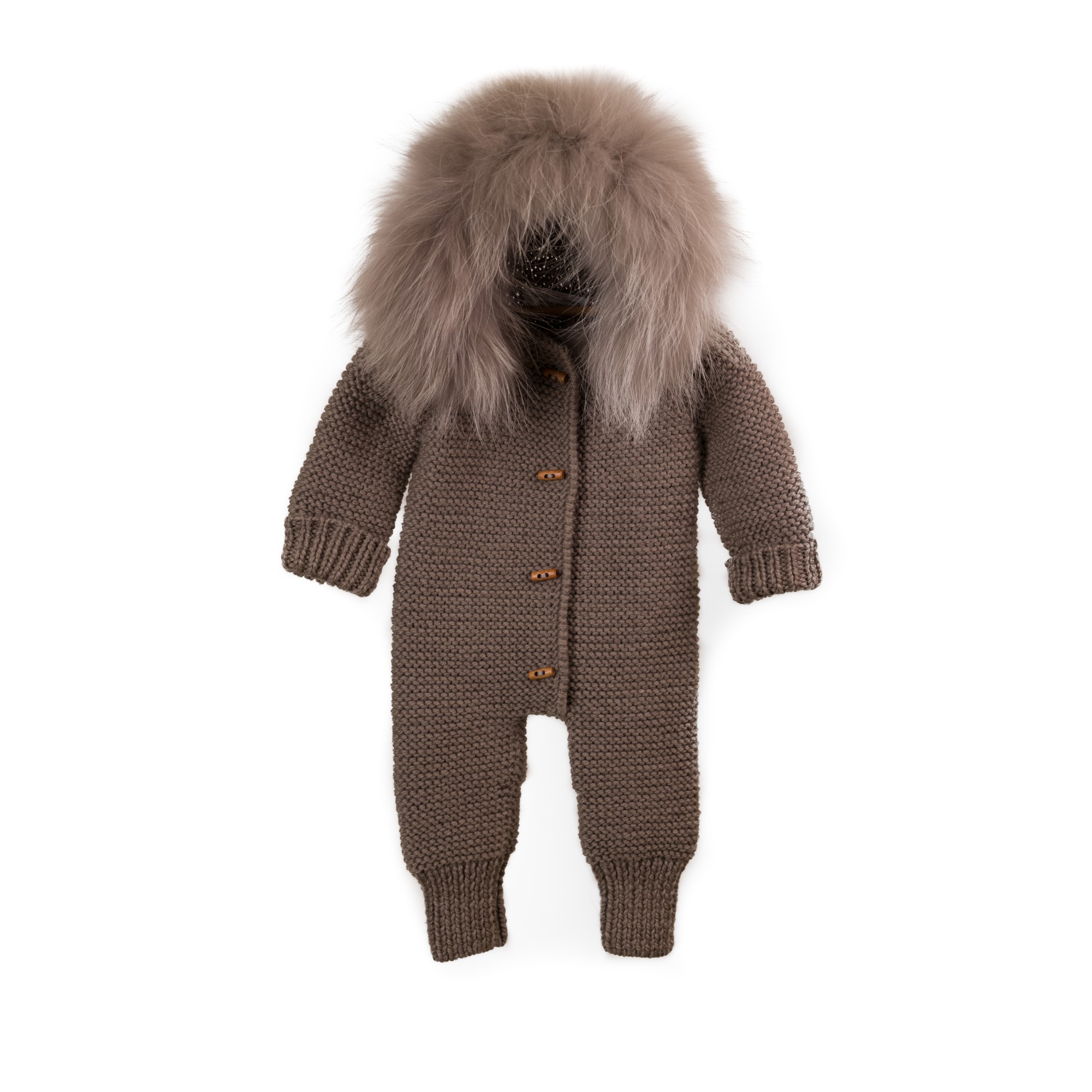 BUZO MERINO PLUS CELESTE  PELO NATURAL VISON