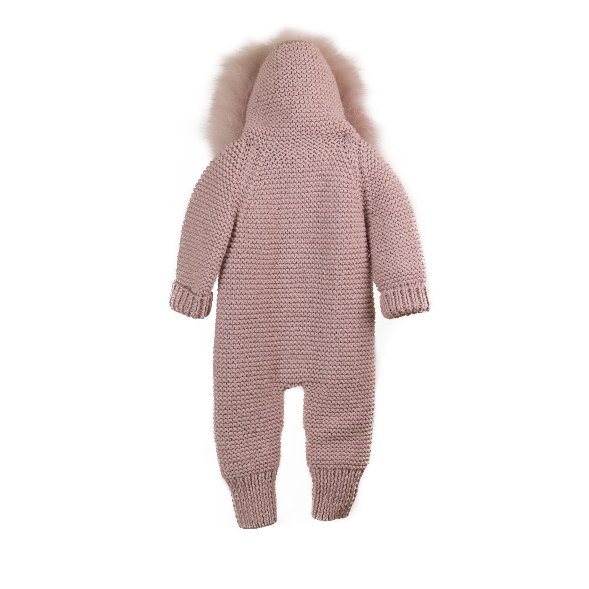 BUZO MERINO PLUS CELESTE  PELO NATURAL ROSA EMPOLVADO 2