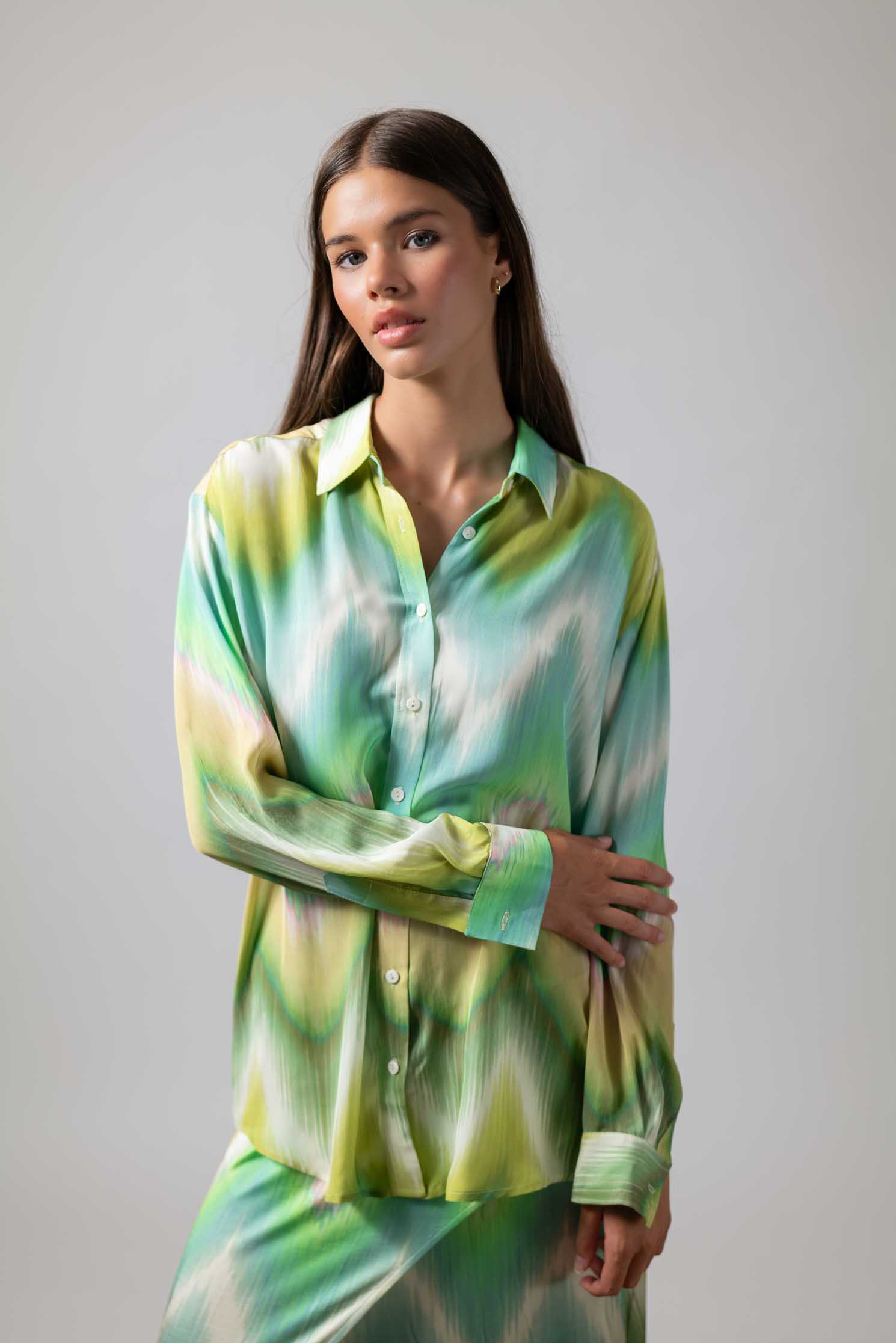 CAMISA FIORE VERDE AGUA