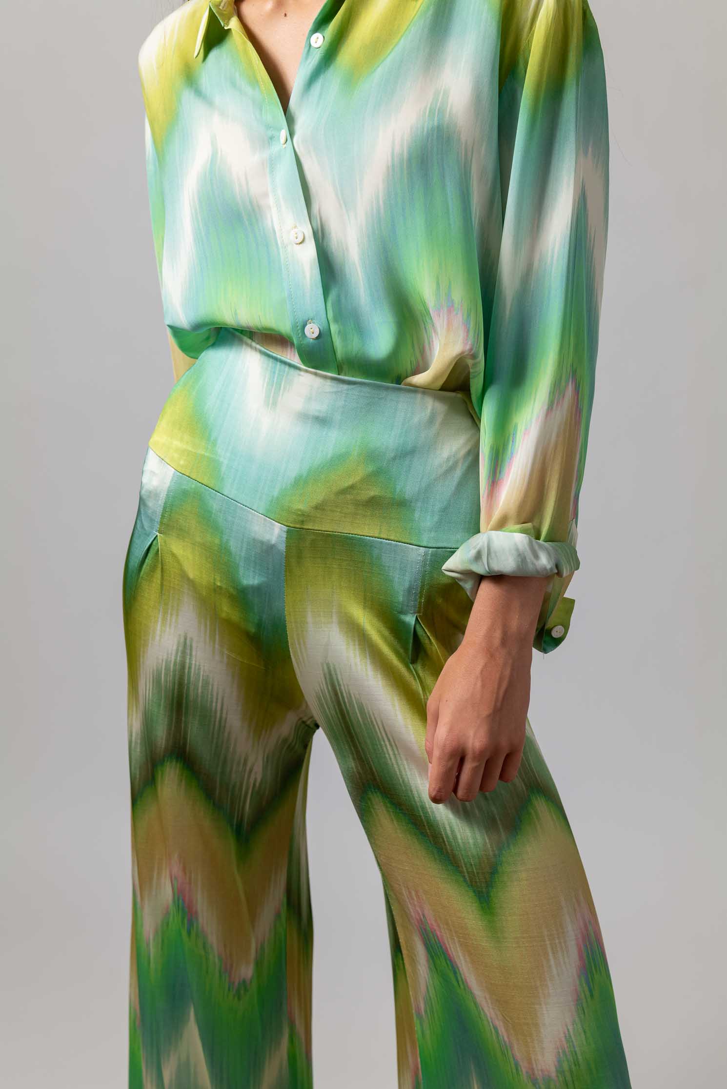 PANTALON ELEPHANT FIORE VERDE AGUA