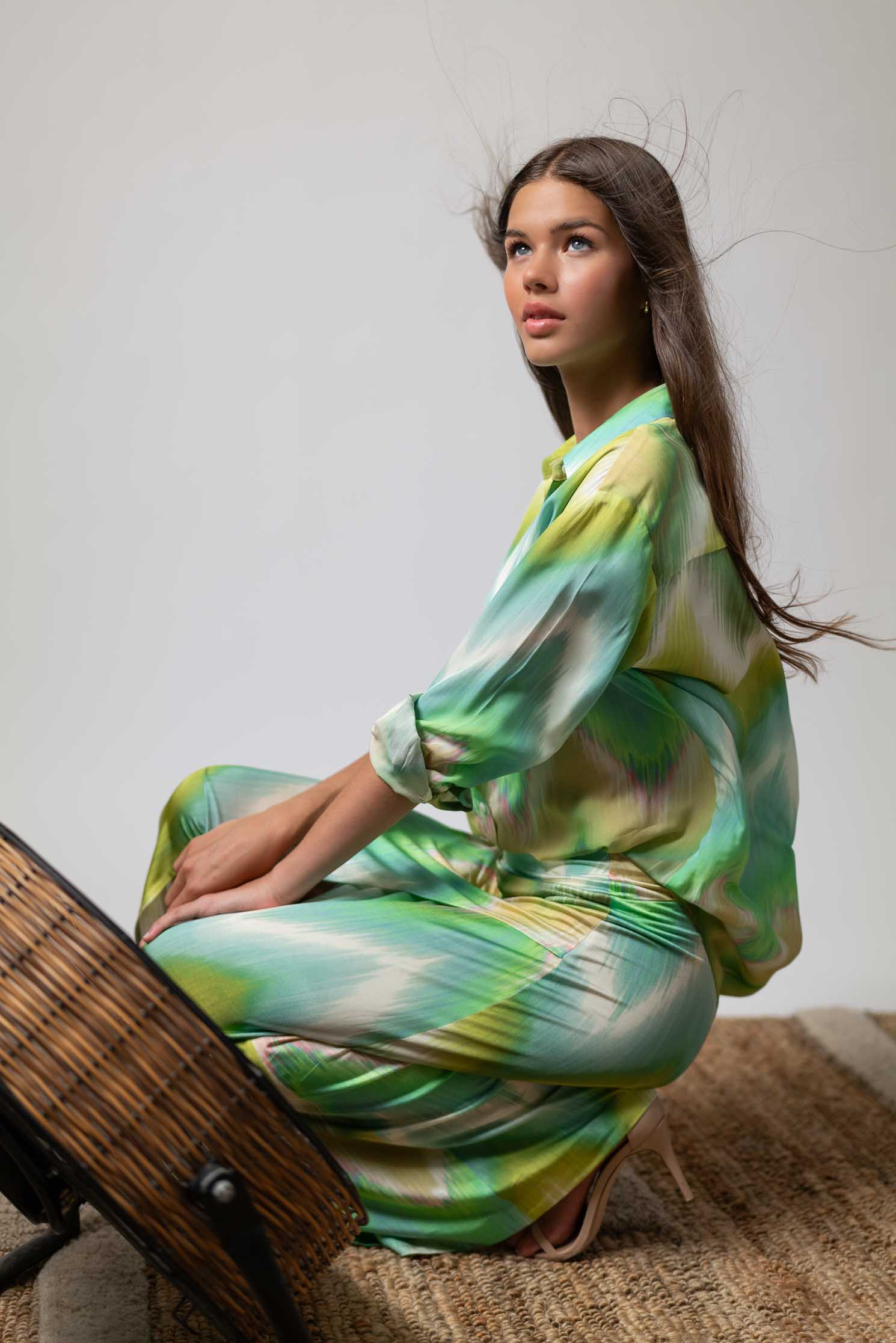 PANTALON ELEPHANT FIORE VERDE AGUA 2