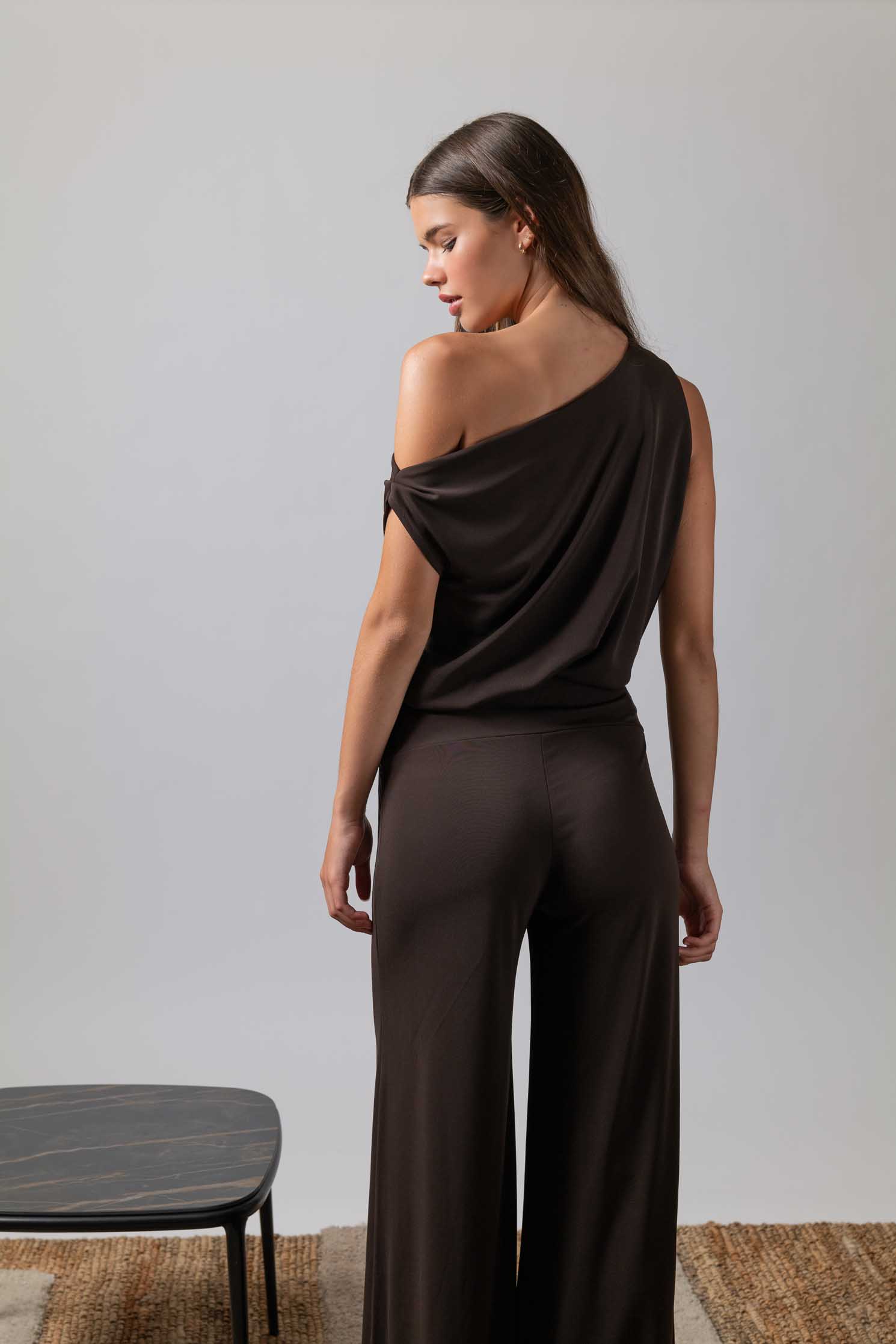 PANTALON ELEPHANT TESSUTO CHOCOLATE BROWN 3