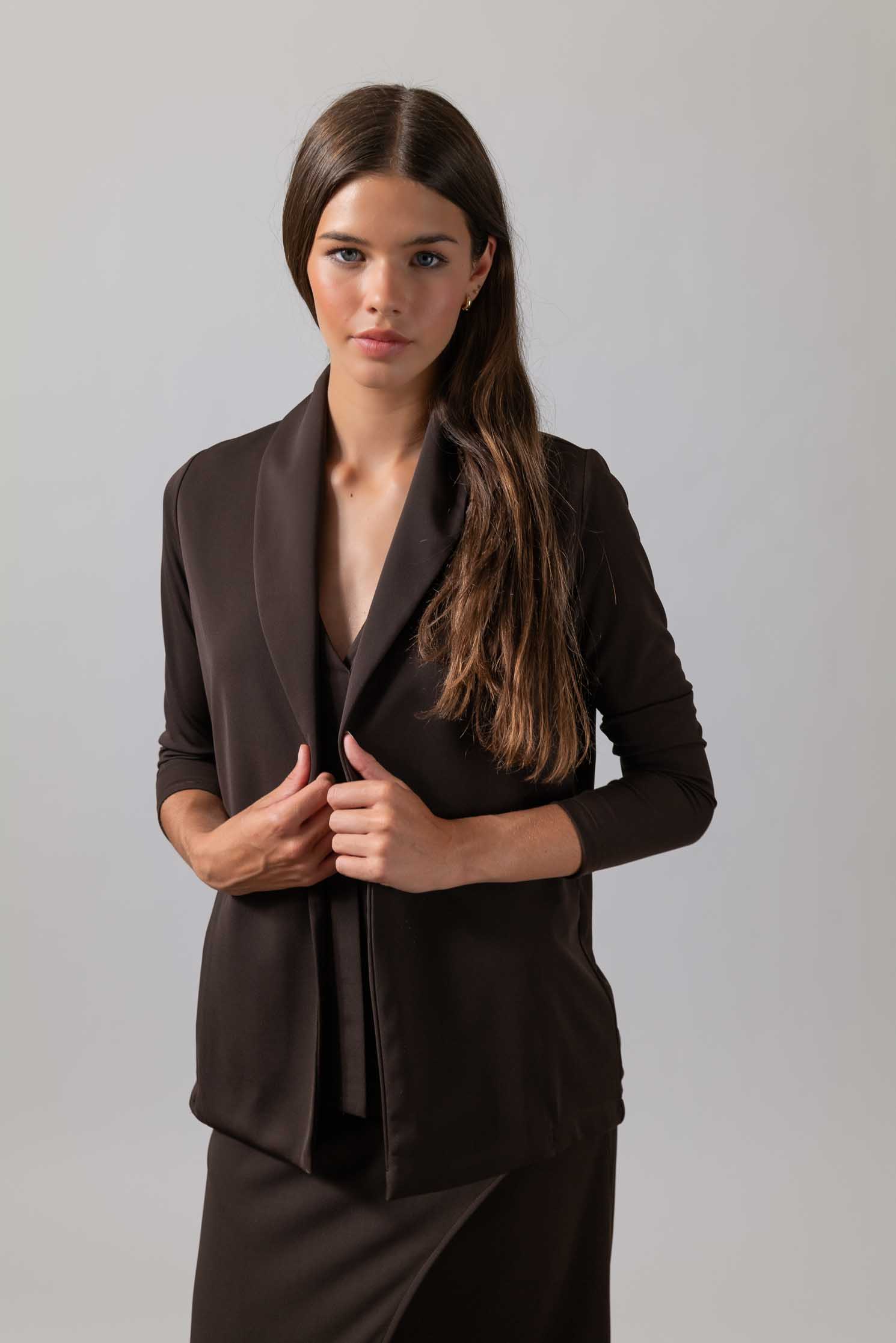 BLAZER TESSUTO CHOCOLATE BROWN