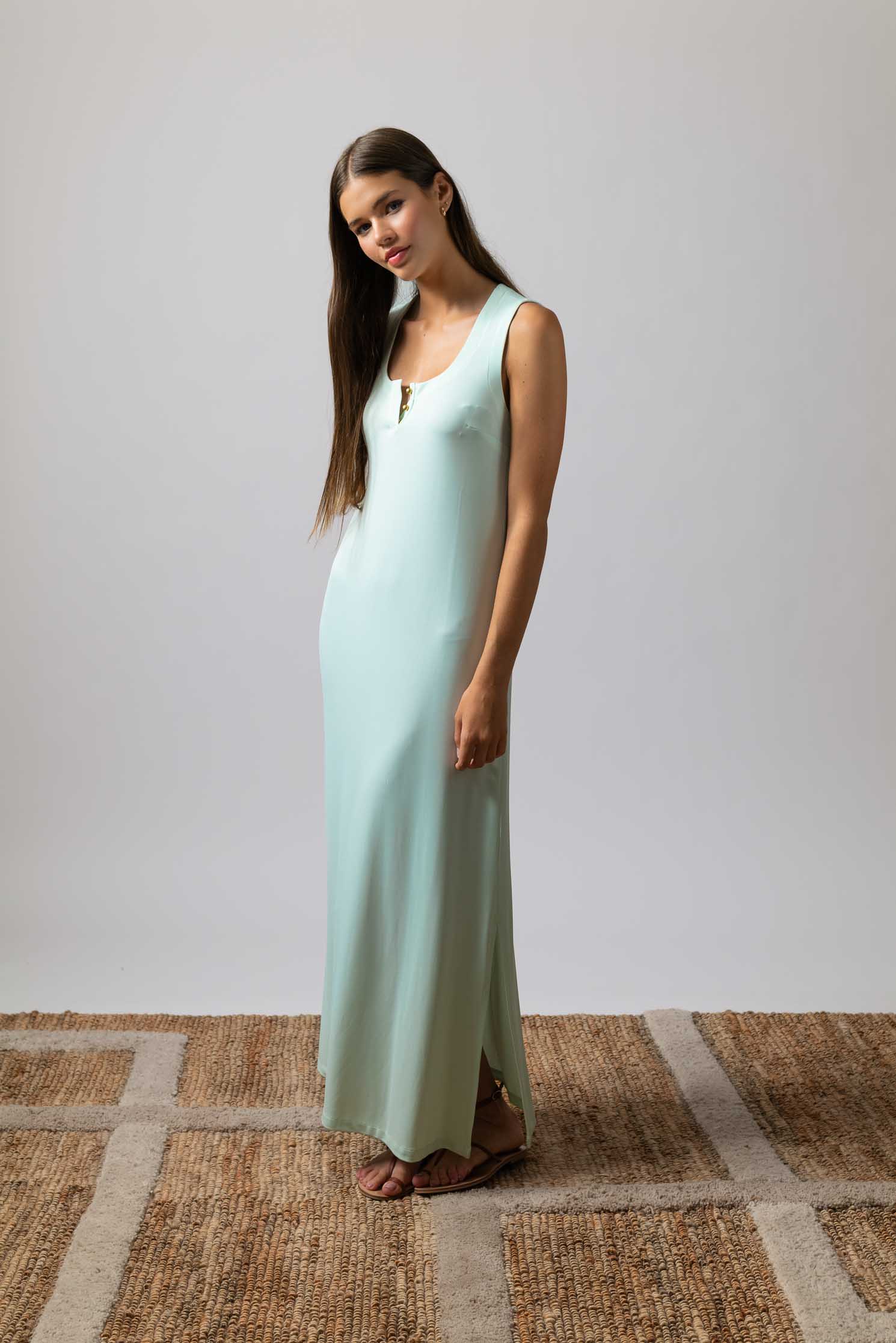 VESTIDO VANI VERDE AGUA