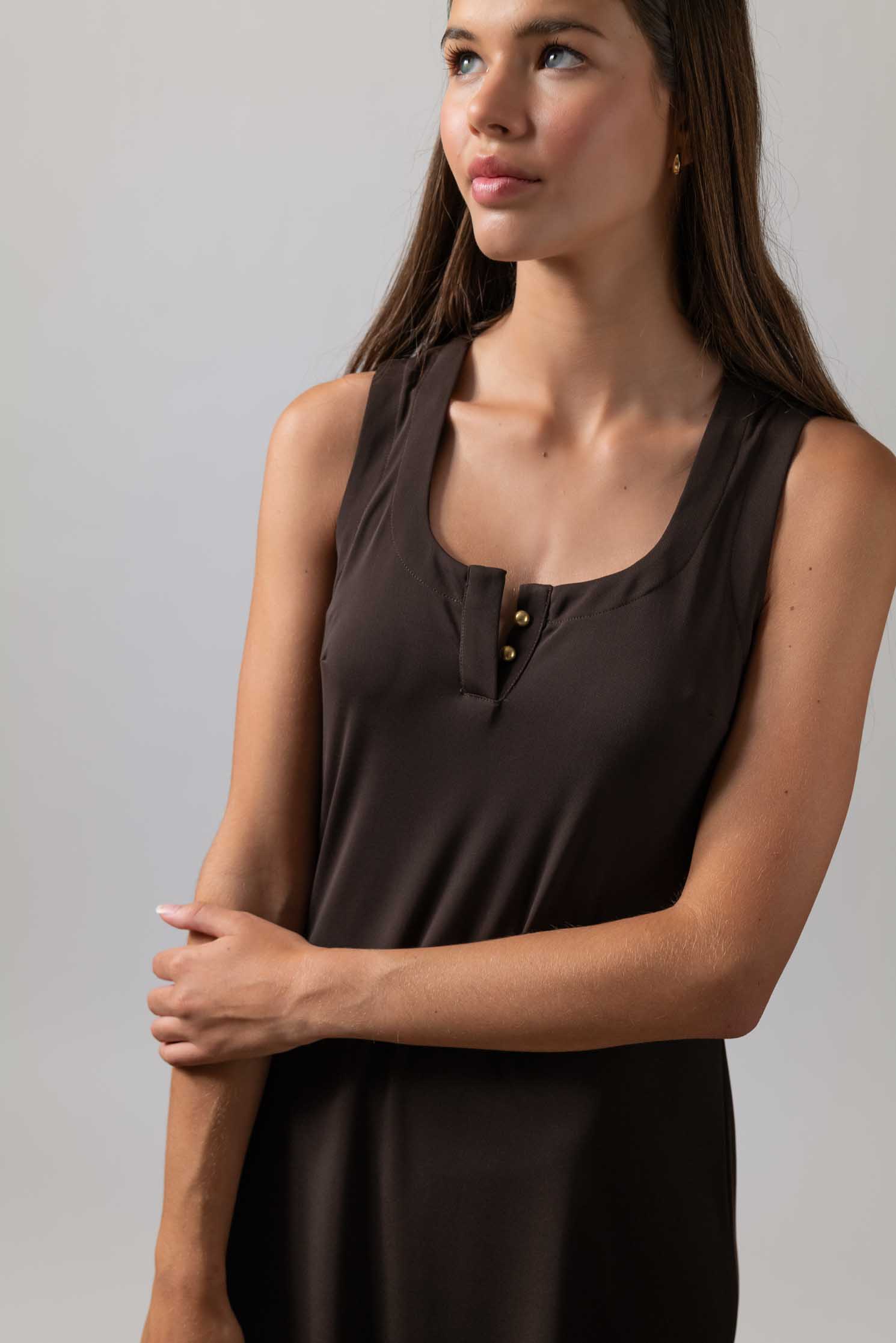 VESTIDO VANI CHOCOLATE BROWN