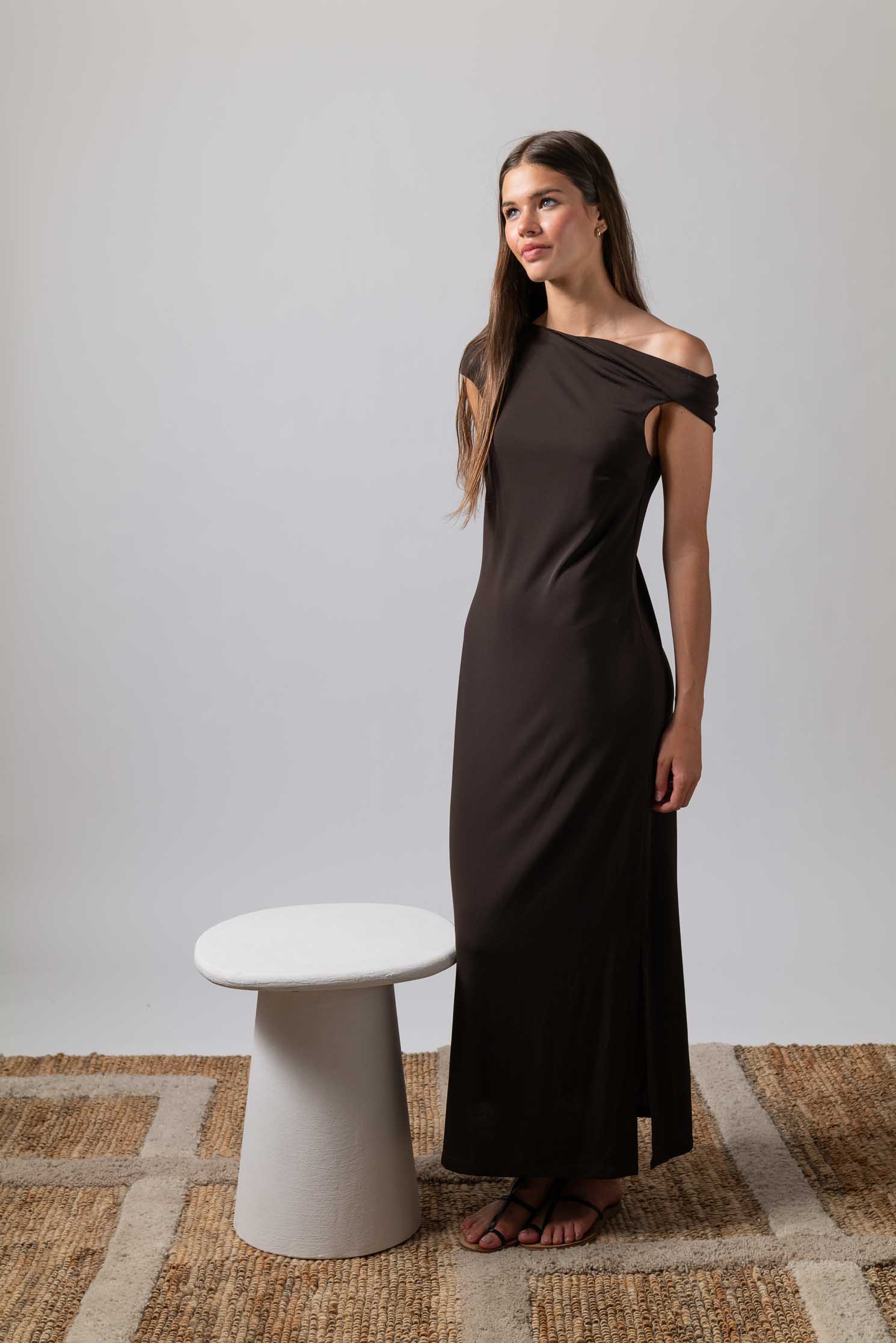 VESTIDO ZANNIER CHOCOLATE BROWN