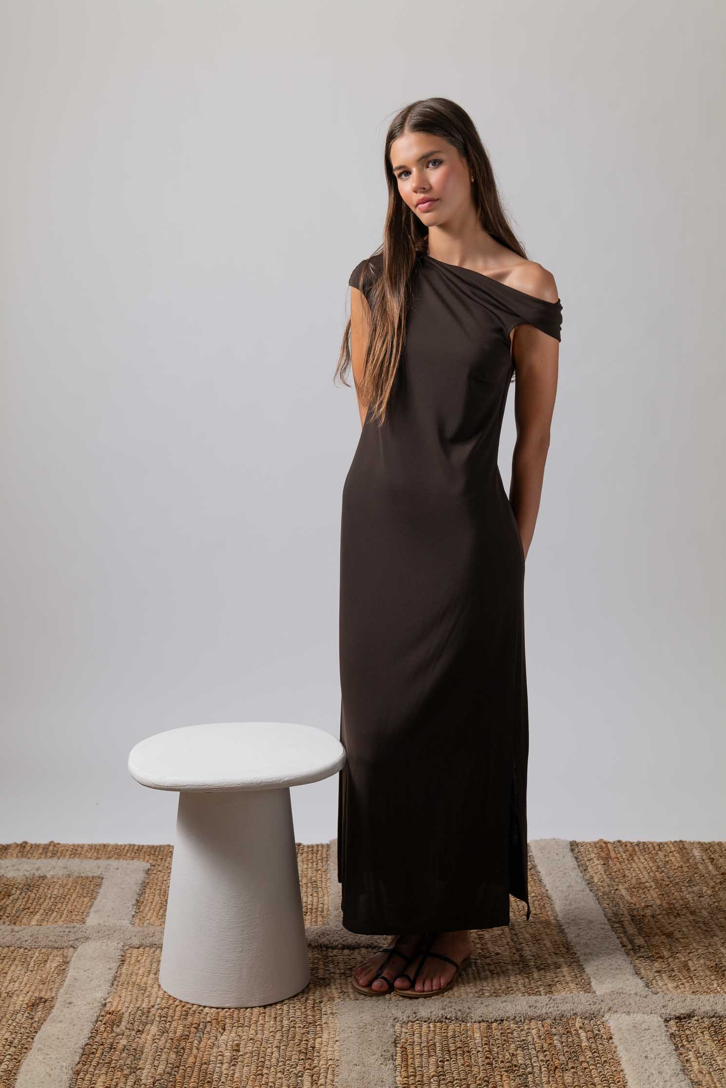 VESTIDO ZANNIER CHOCOLATE BROWN 3