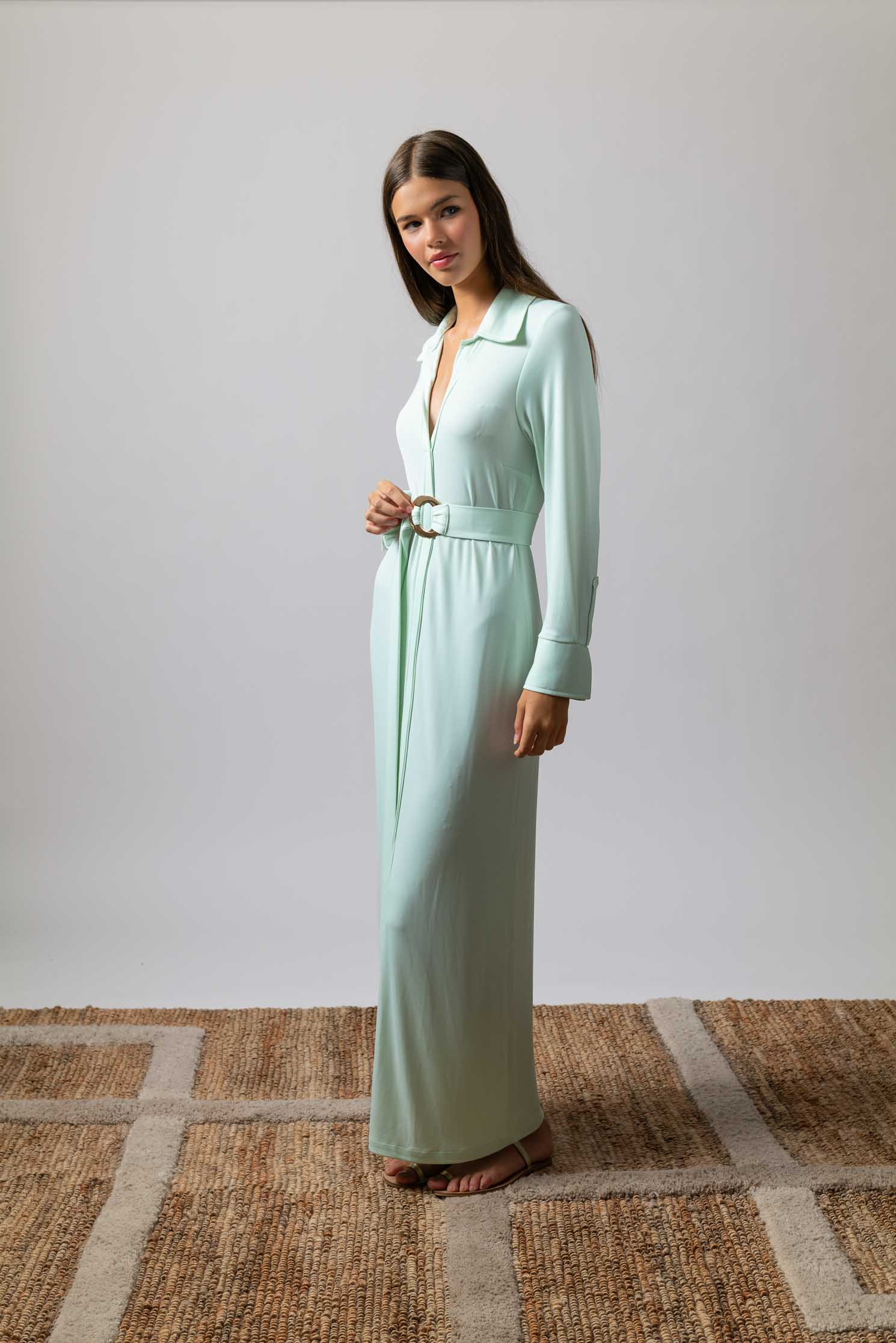 VESTIDO ABATINO VERDE AGUA 2