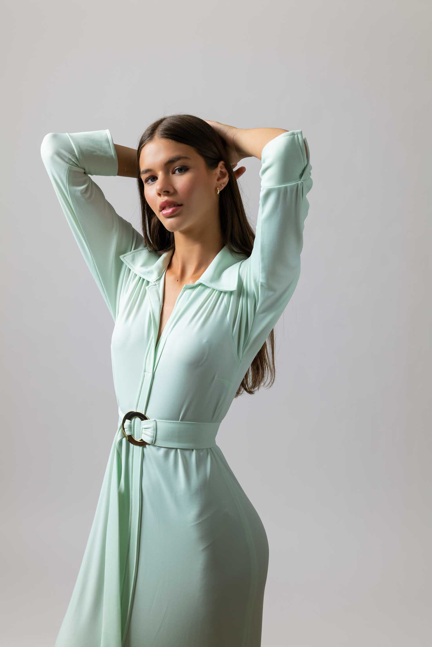 VESTIDO ABATINO VERDE AGUA 4