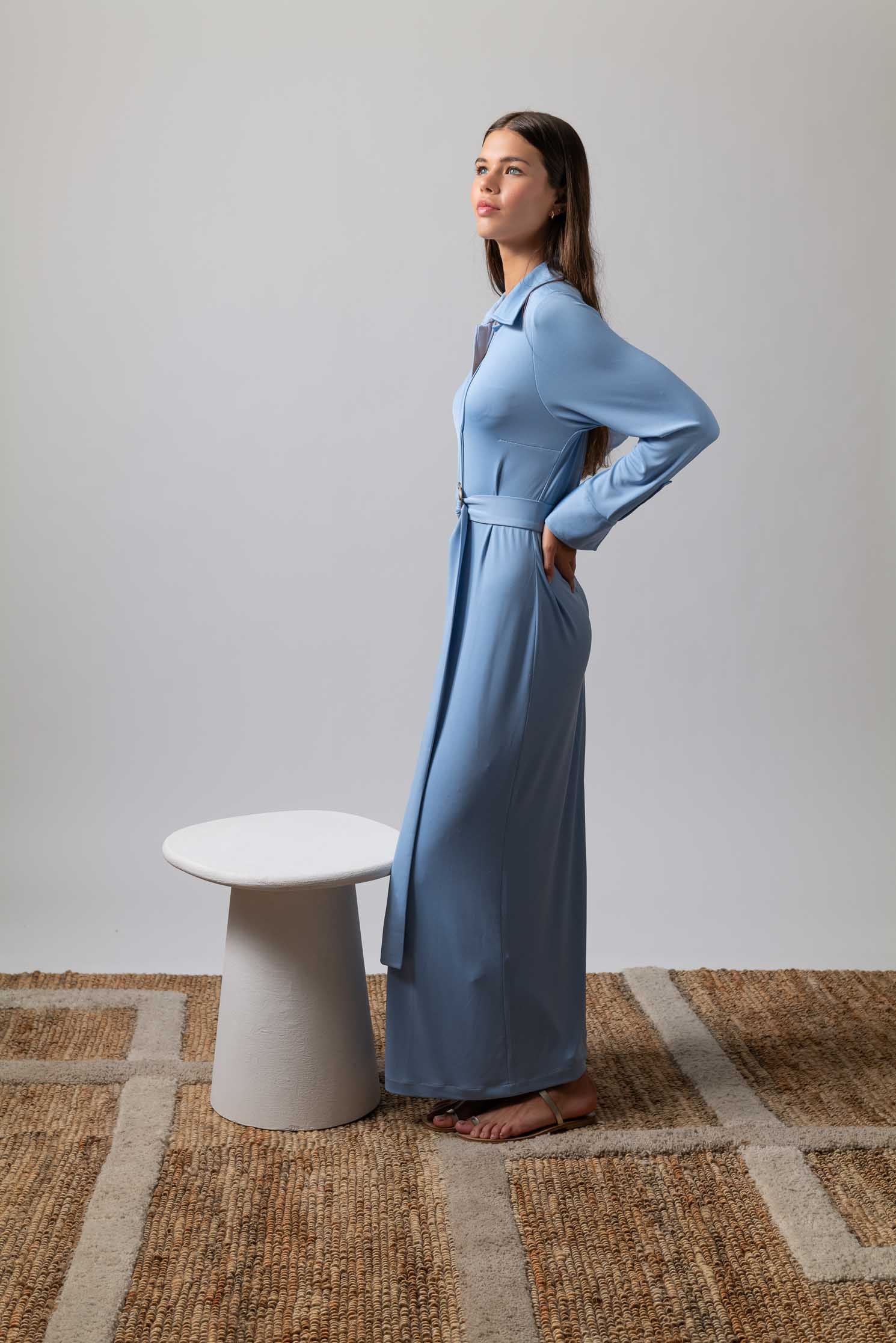 VESTIDO ABATINO AZUL AÑIL