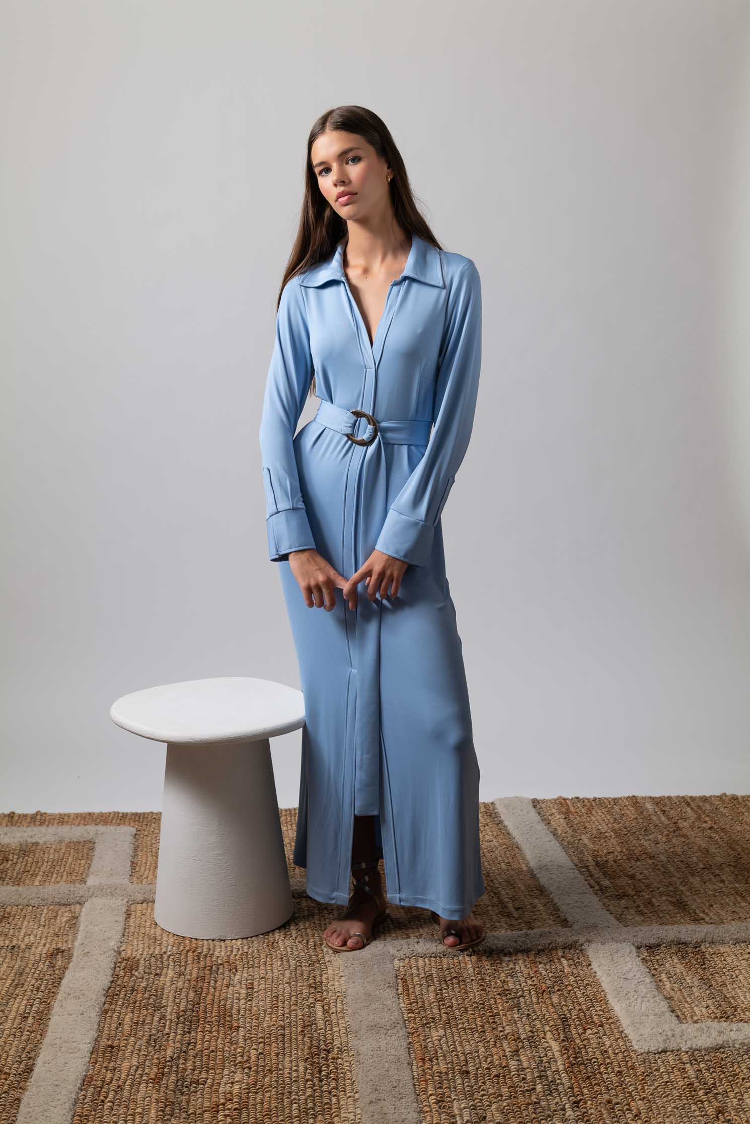 VESTIDO ABATINO AZUL AÑIL 3