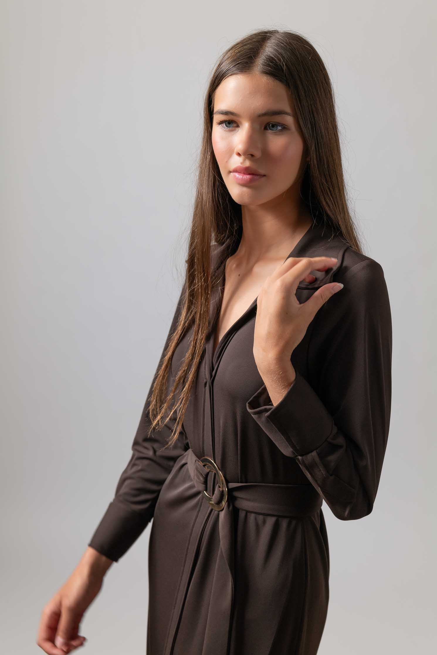 VESTIDO ABATINO CHOCOLATE BROWN 4