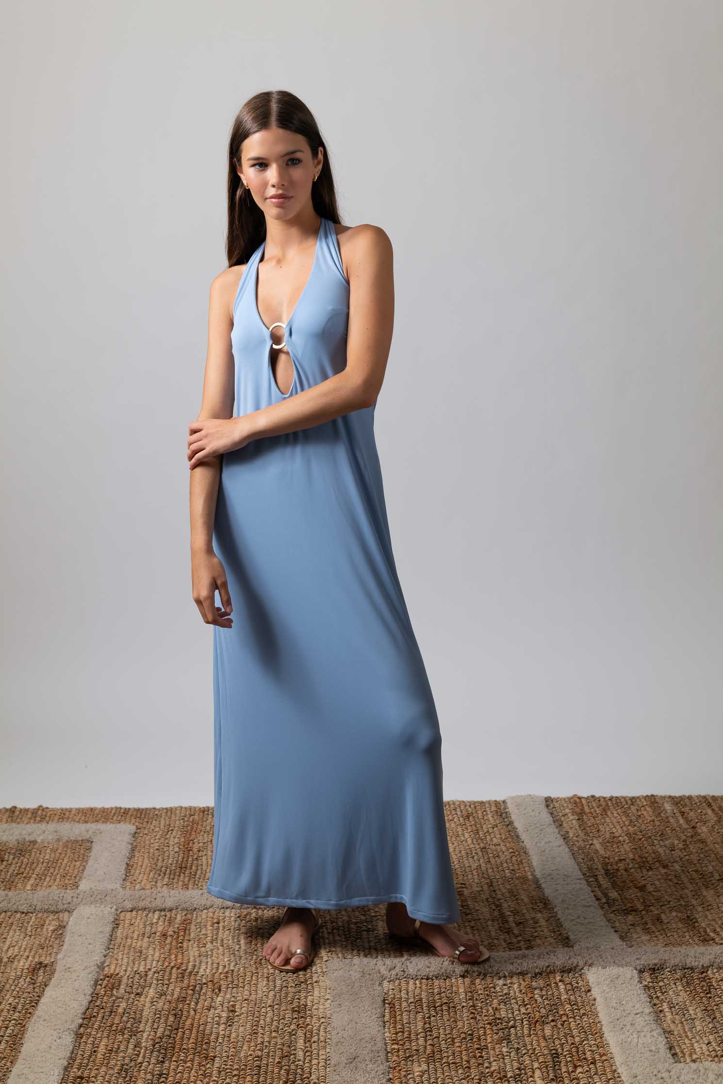 VESTIDO FIORE AZUL AÑIL