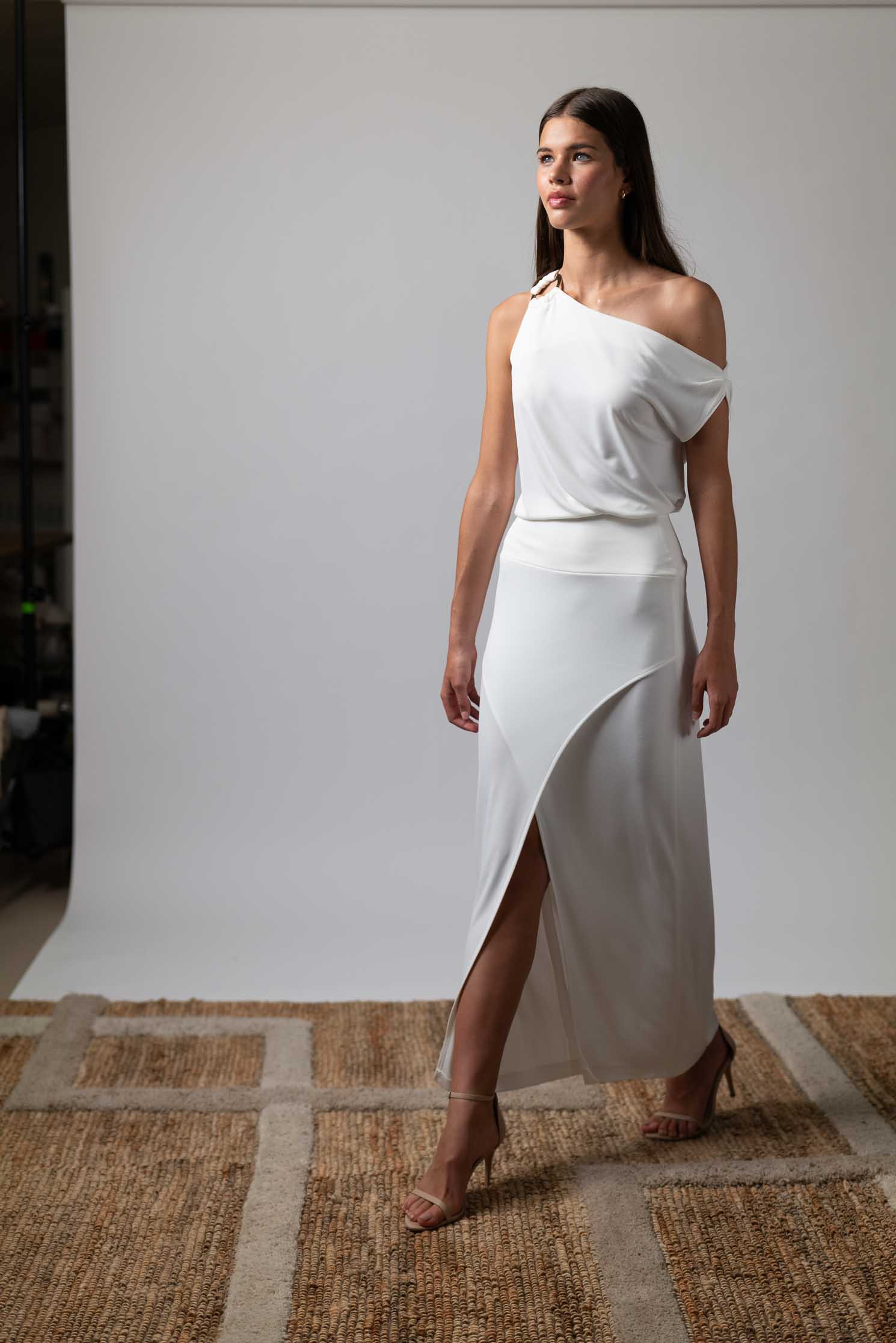FALDA TULIPAN TESSUTO BLANCO