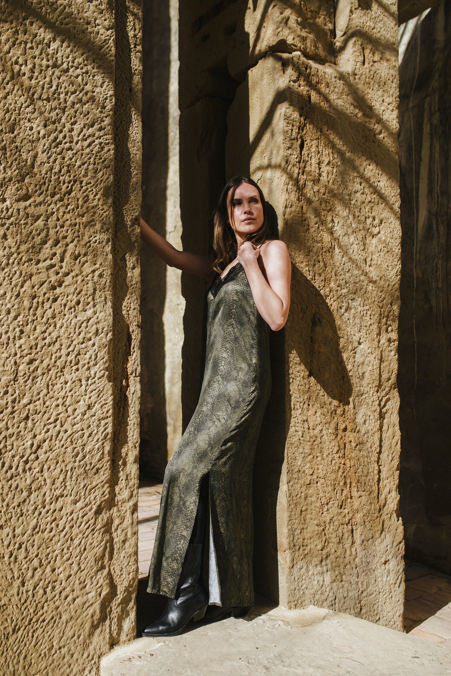 VESTIDO LENCERO SNAKE NEW MOCCA 4