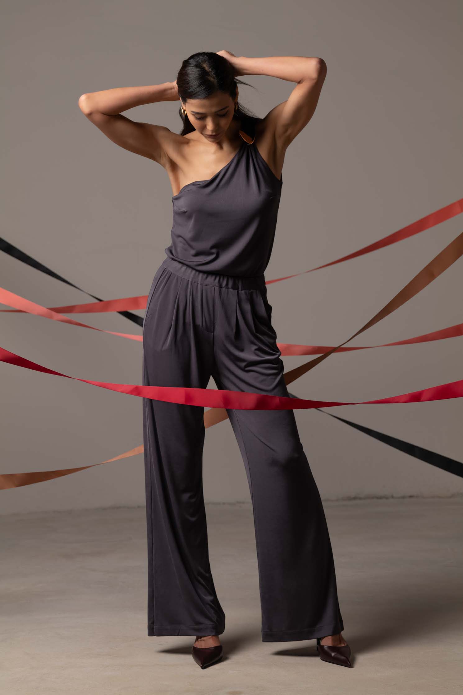 TOP ONE SHOULDER DARK GREY 5