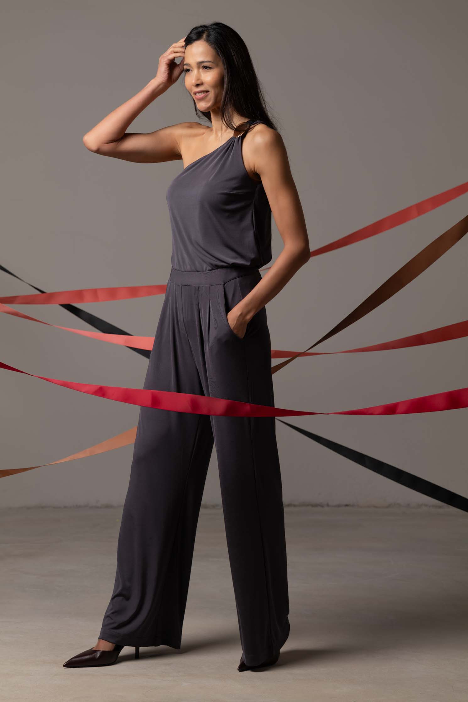 TOP ONE SHOULDER DARK GREY 6