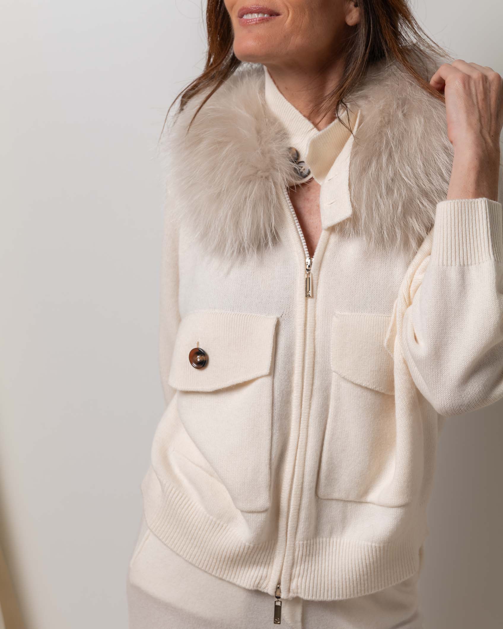 BOMBER CASHMERE CLOUD DANCER 3