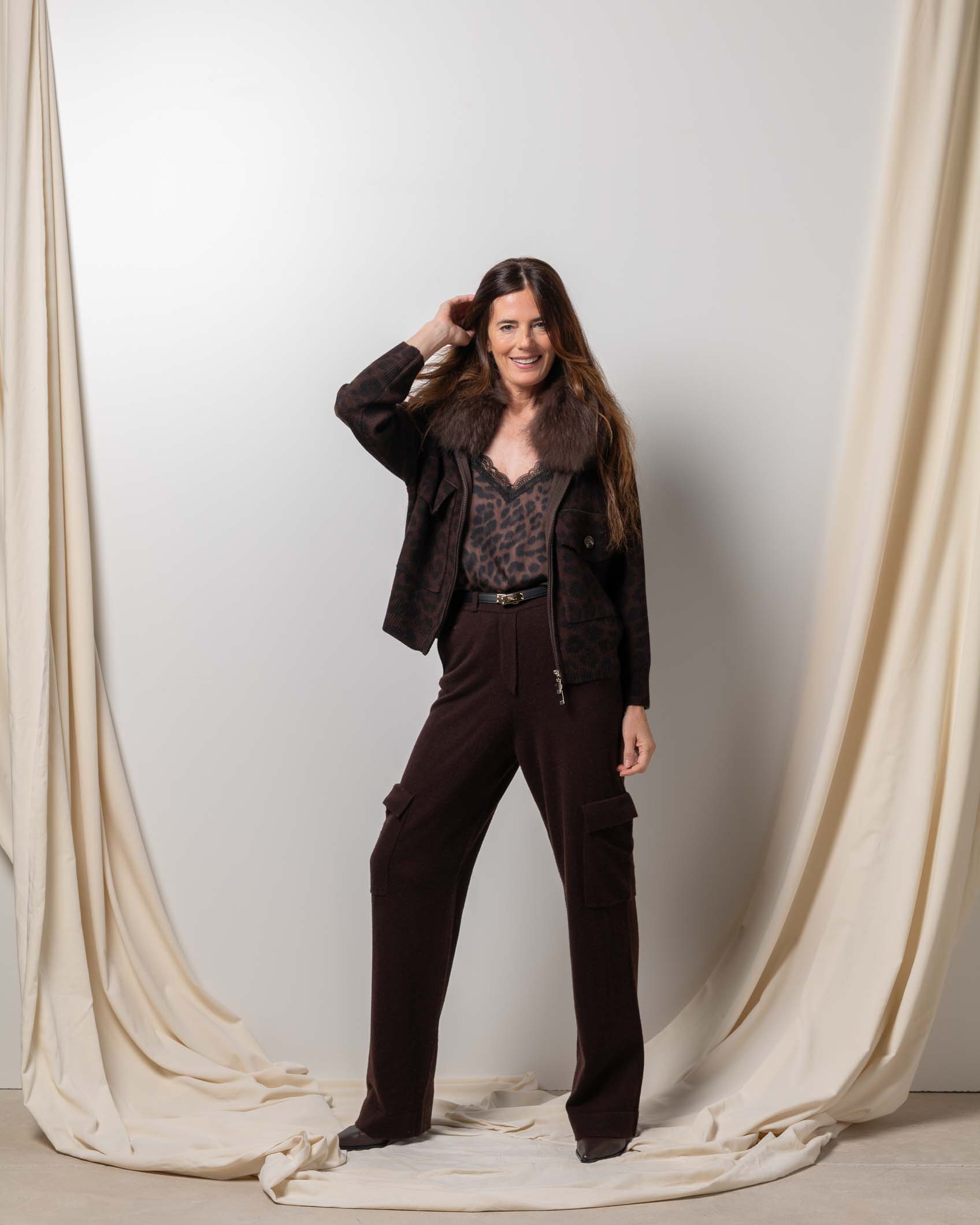 BOMBER CASHMERE CHOCOLATE BROWN 4