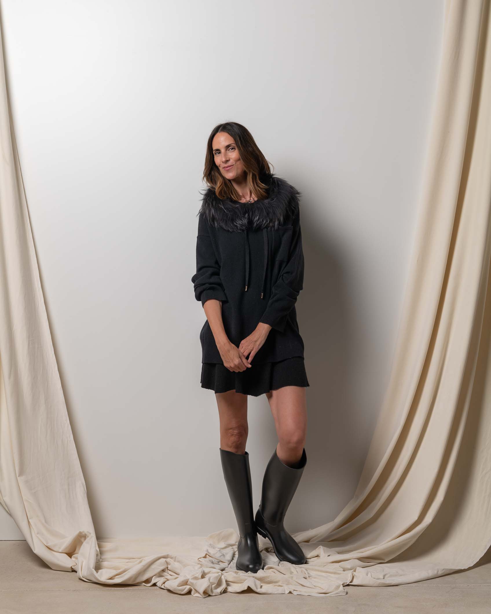 JERSEY OVER BOLSILLO CASHMERE NEGRO 2