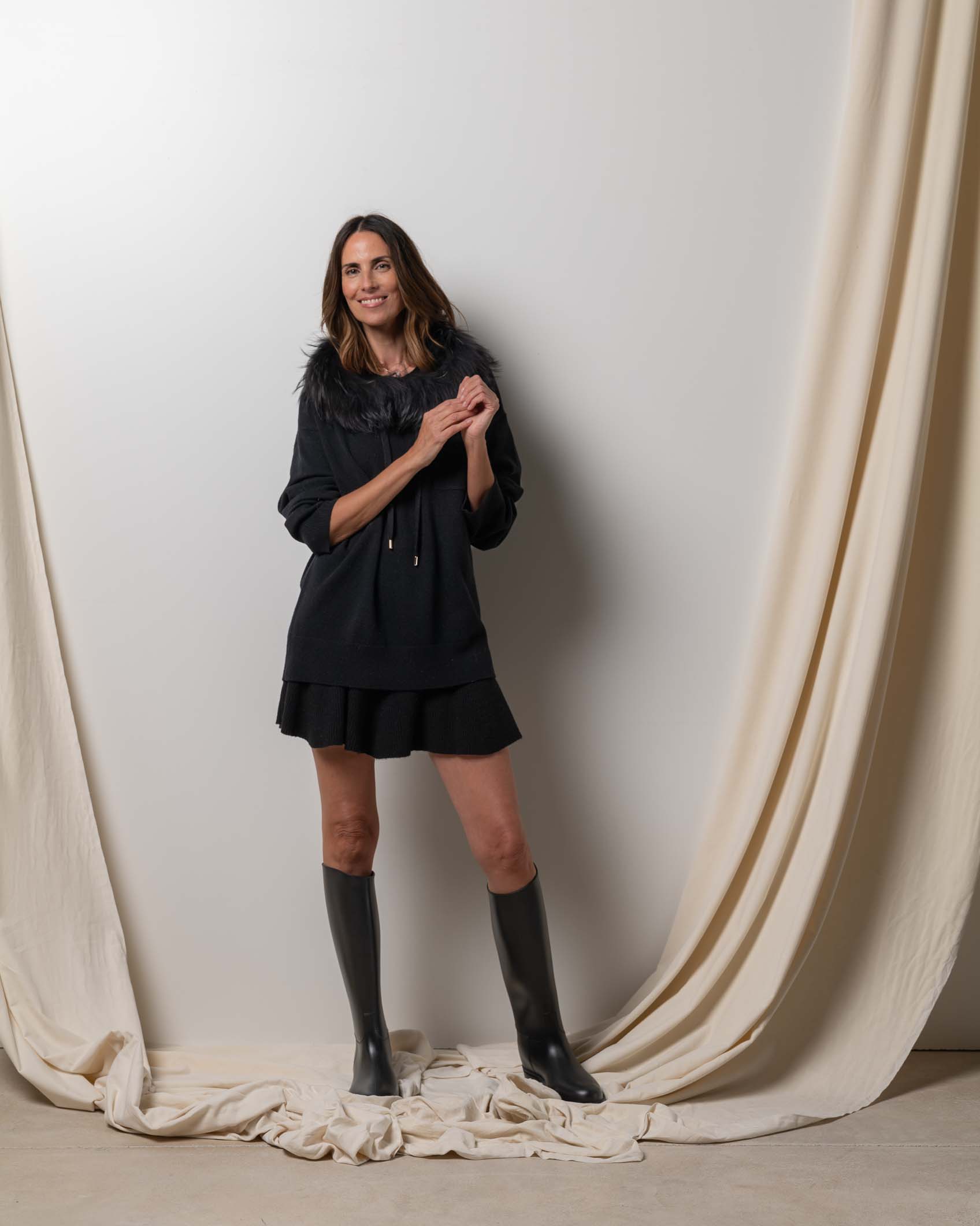 JERSEY OVER BOLSILLO CASHMERE NEGRO 3