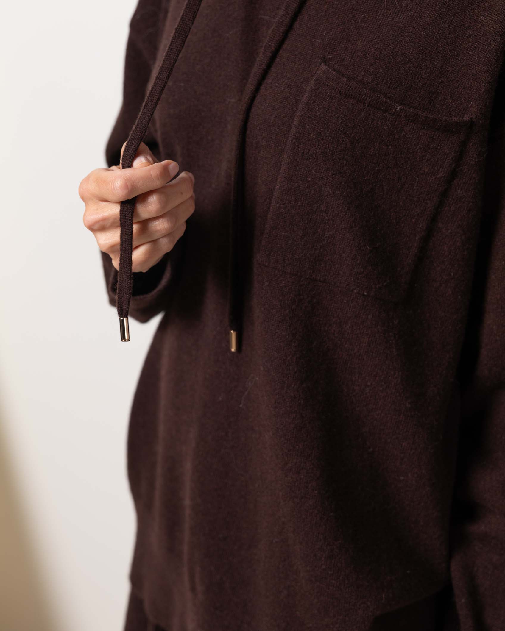 JERSEY OVER BOLSILLO CASHMERE CHOCOLATE BROWN 5