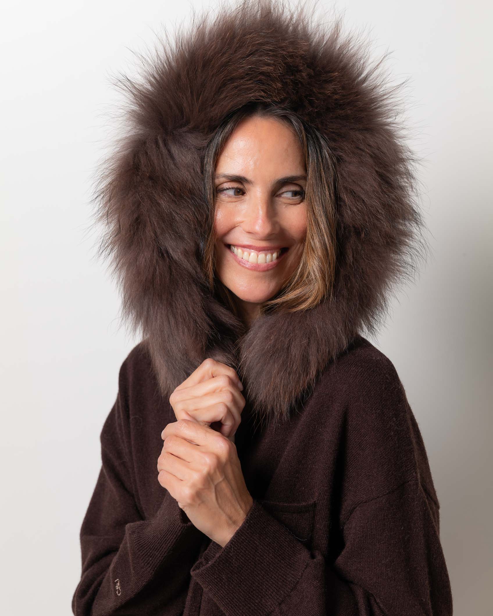 JERSEY OVER BOLSILLO CASHMERE CHOCOLATE BROWN 7