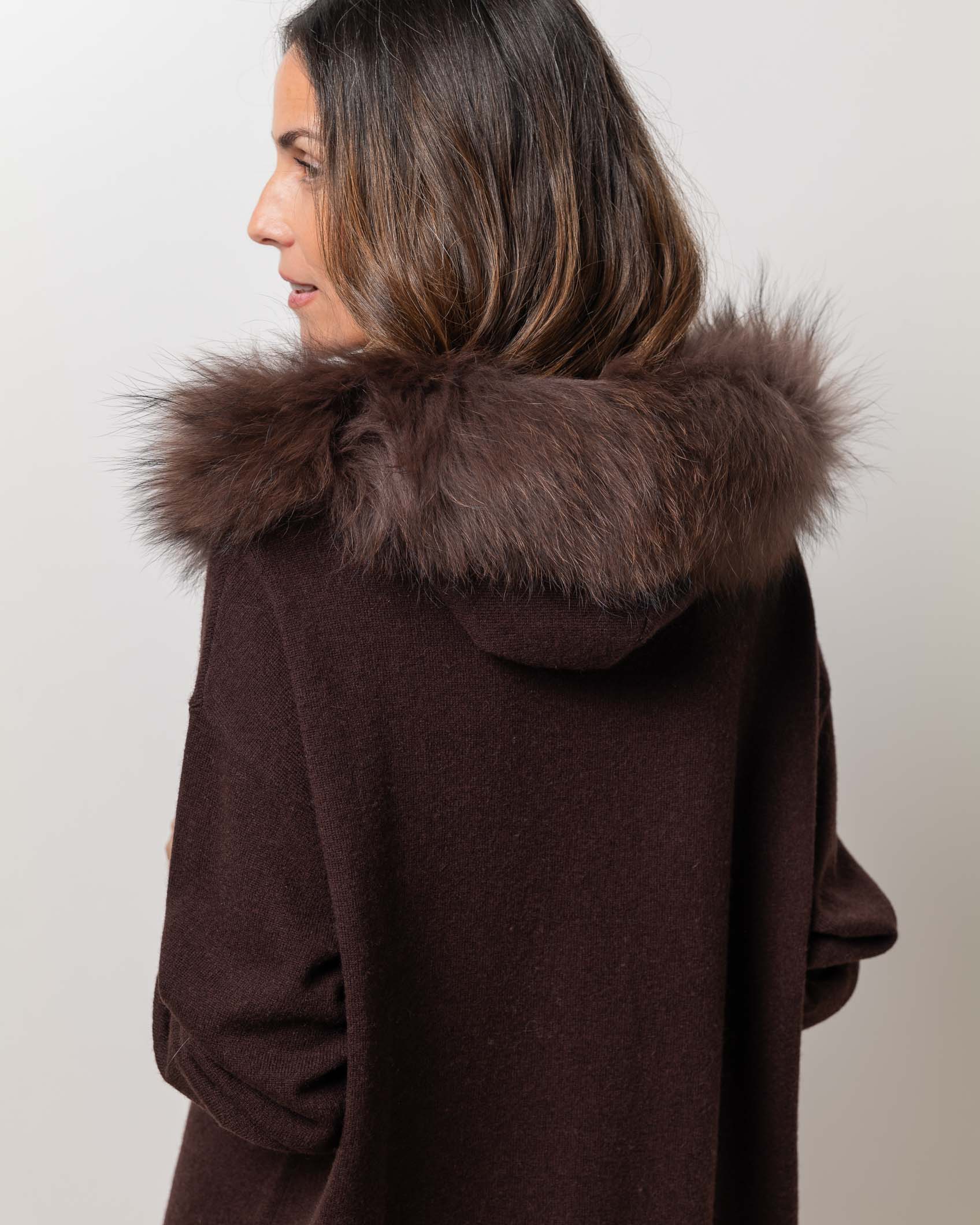 JERSEY OVER BOLSILLO CASHMERE CHOCOLATE BROWN 9