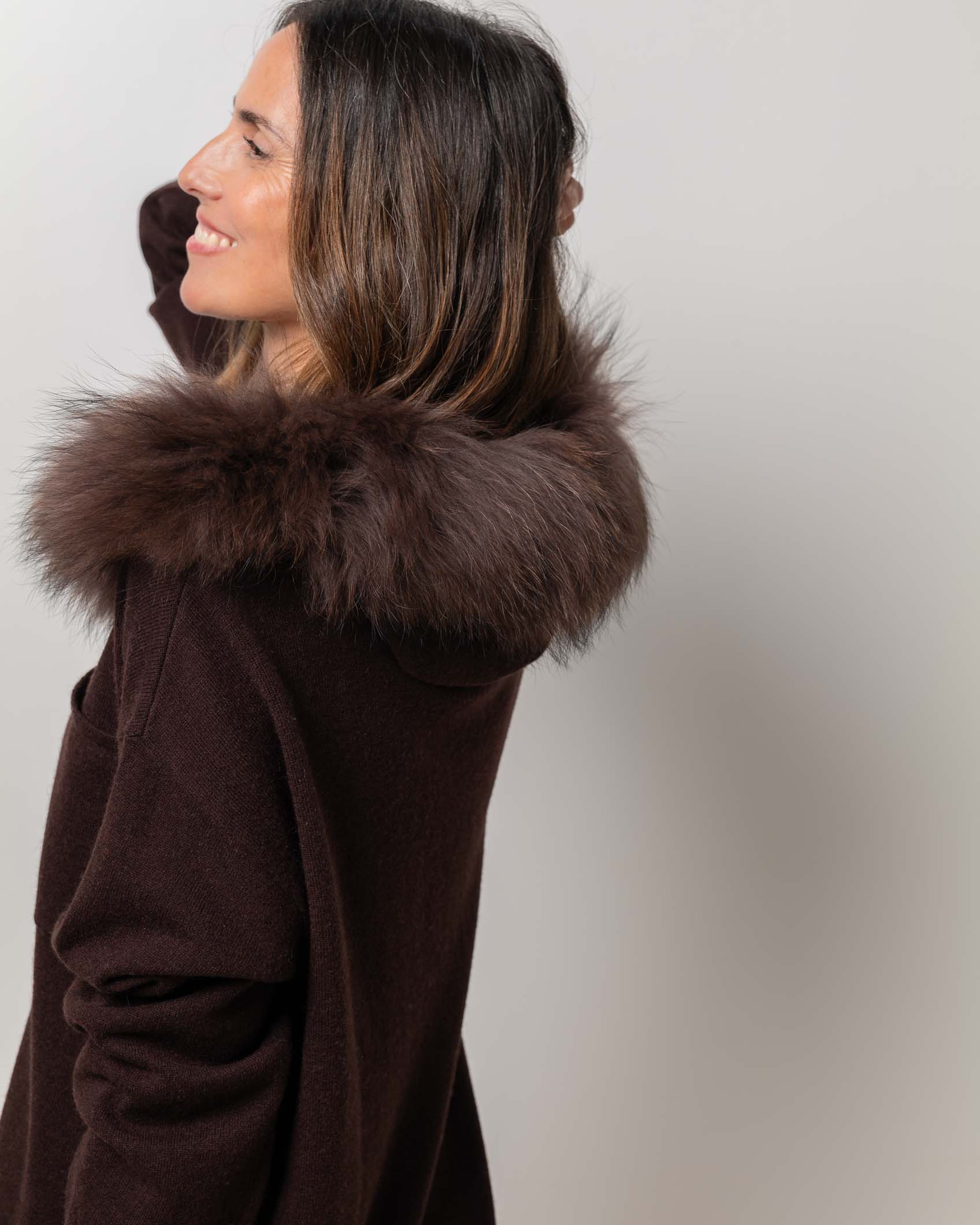 JERSEY OVER BOLSILLO CASHMERE CHOCOLATE BROWN 10