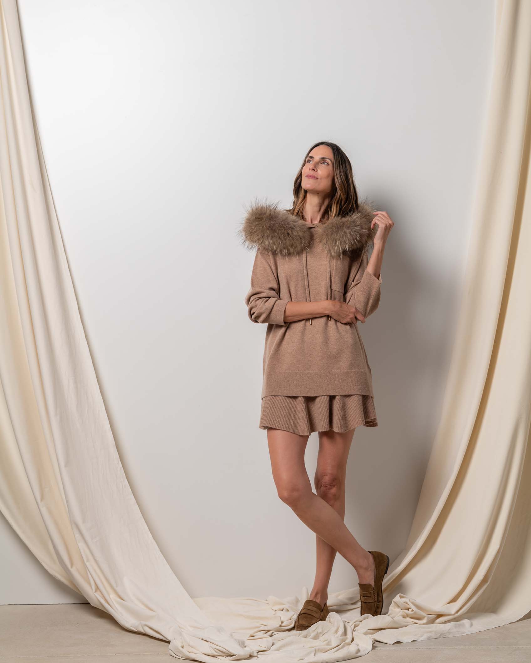 JERSEY OVER BOLSILLO CASHMERE ROCK CAMEL