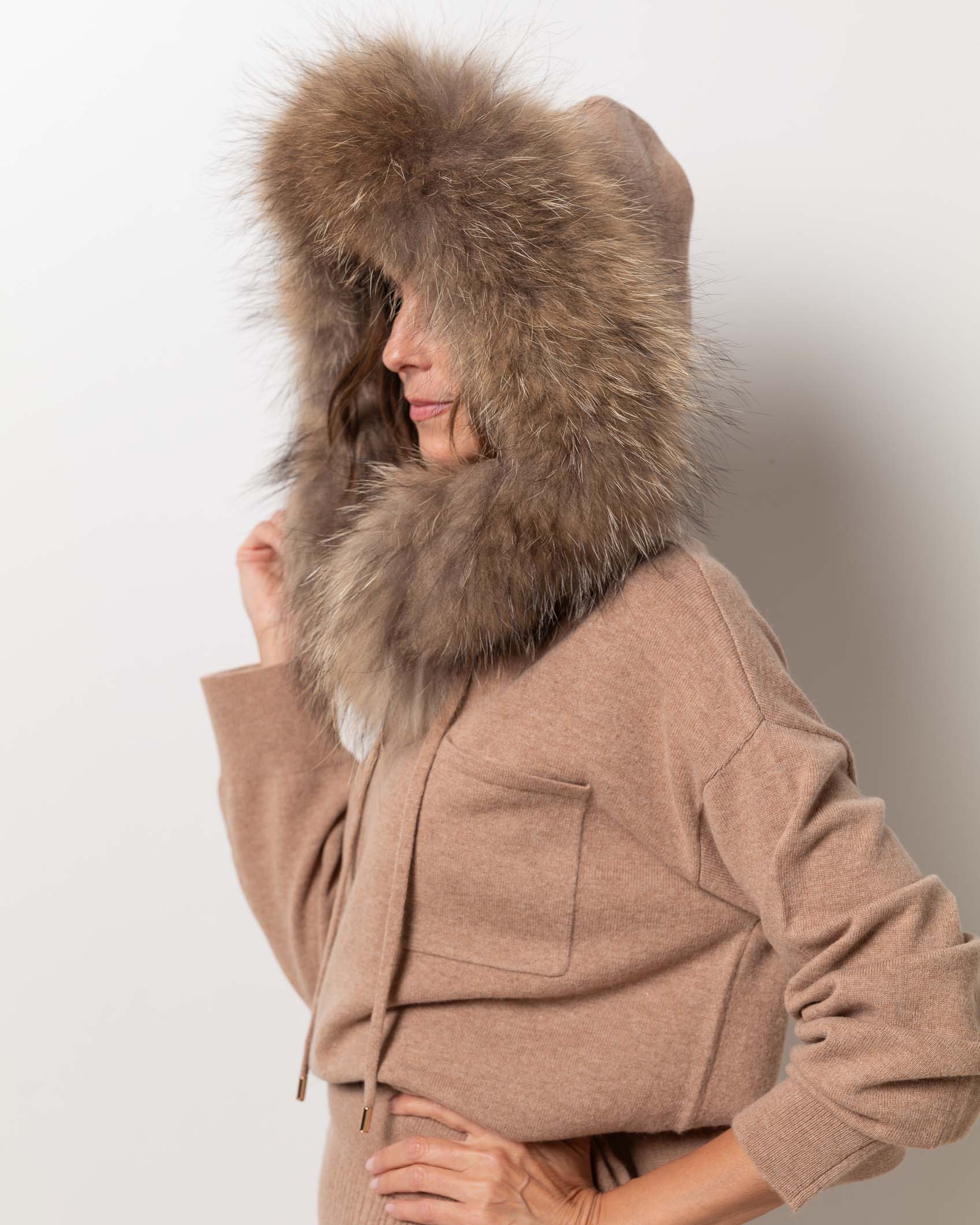 JERSEY OVER BOLSILLO CASHMERE ROCK CAMEL 7