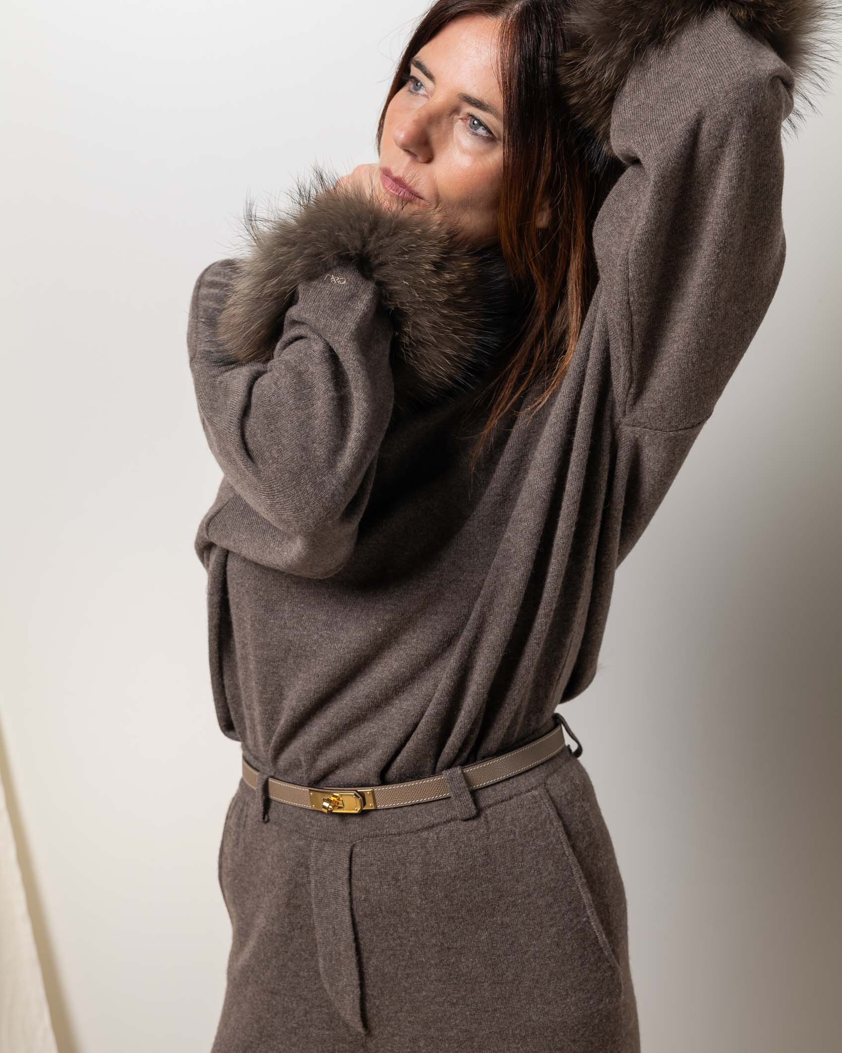 MAX JERSEY PUÑOS CASHMERE DARK MINK