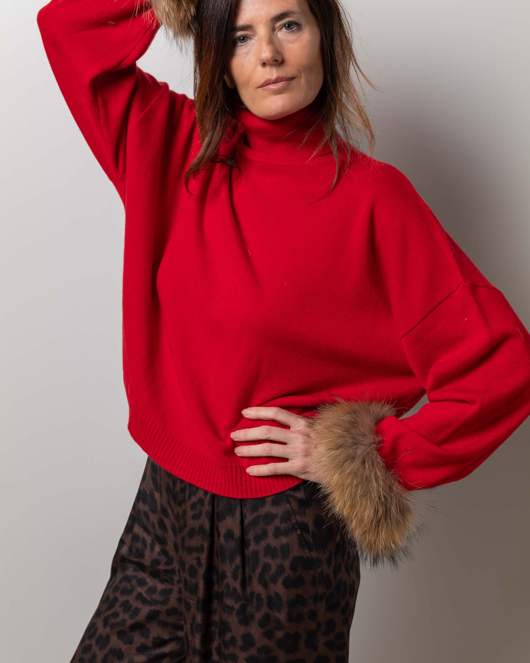 MAX JERSEY PUÑOS CASHMERE ROJO 5